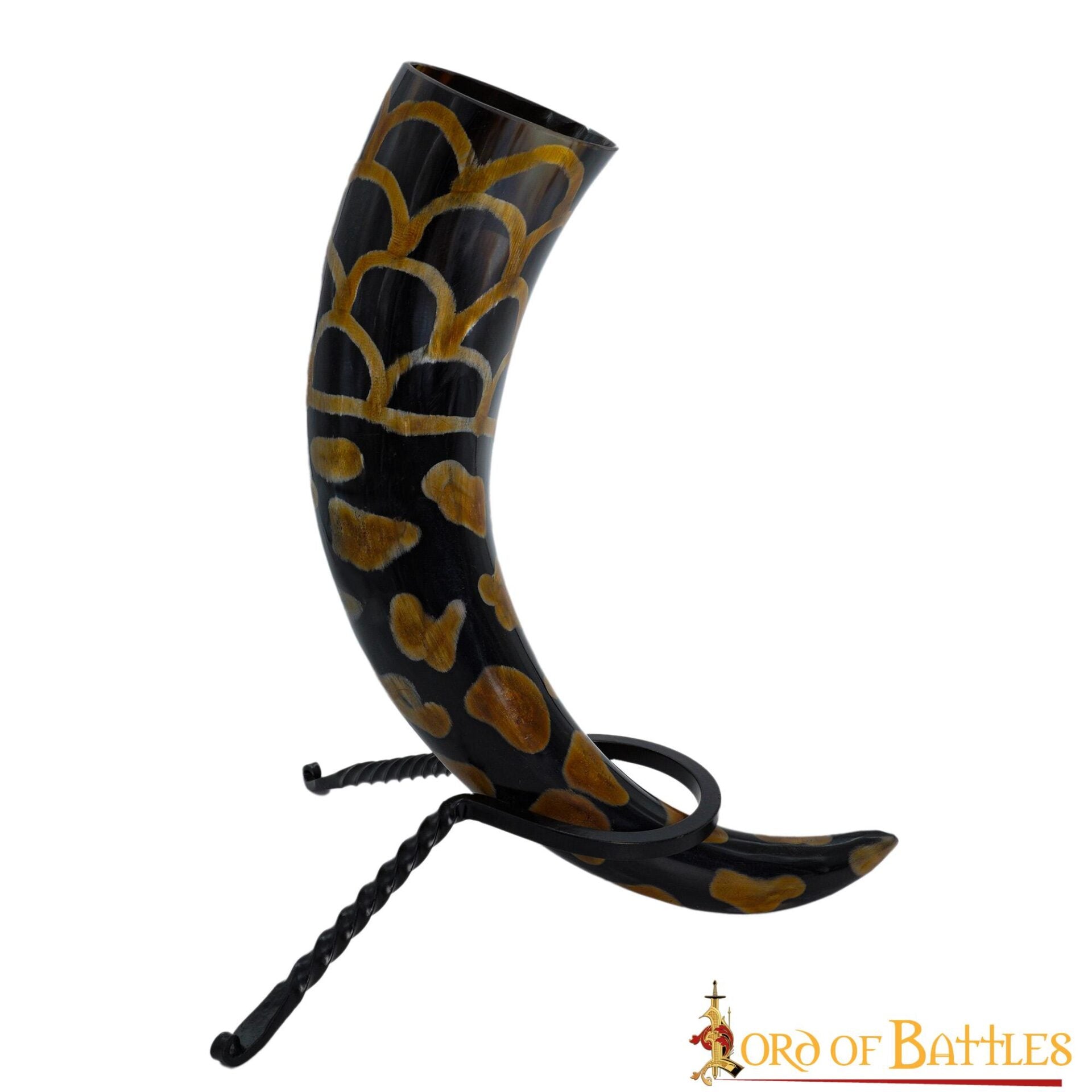 Soporte Medieval de Hierro Forjado para Cuernos de Beber - Soporte para Cuernos Forjado a Mano con Acabado de Aceite Ennegrecido - Imagen 9