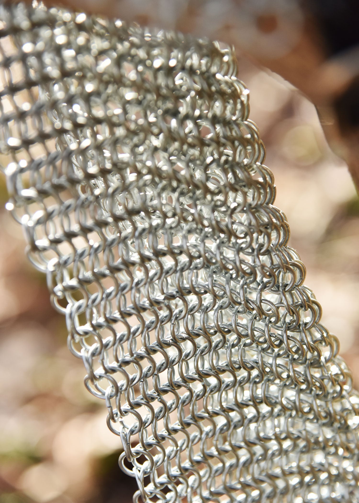 Par de leggings de cota de malha ou protetores de pernas