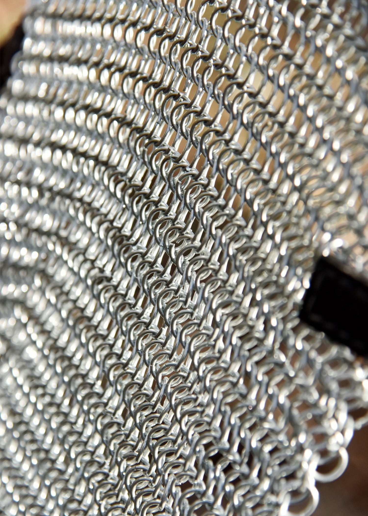 Par de leggings de cota de malha ou protetores de pernas