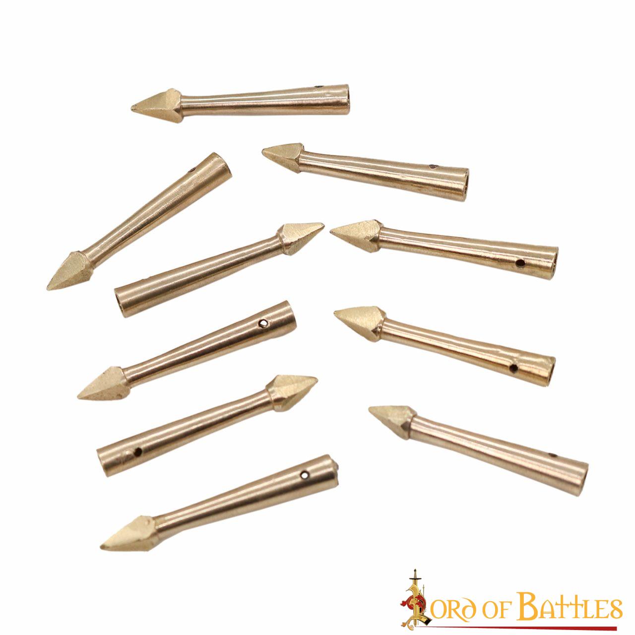 Aiglets Medievales de Latón - Juego de 10 Puntas de Lazo de Tela - Imagen 9