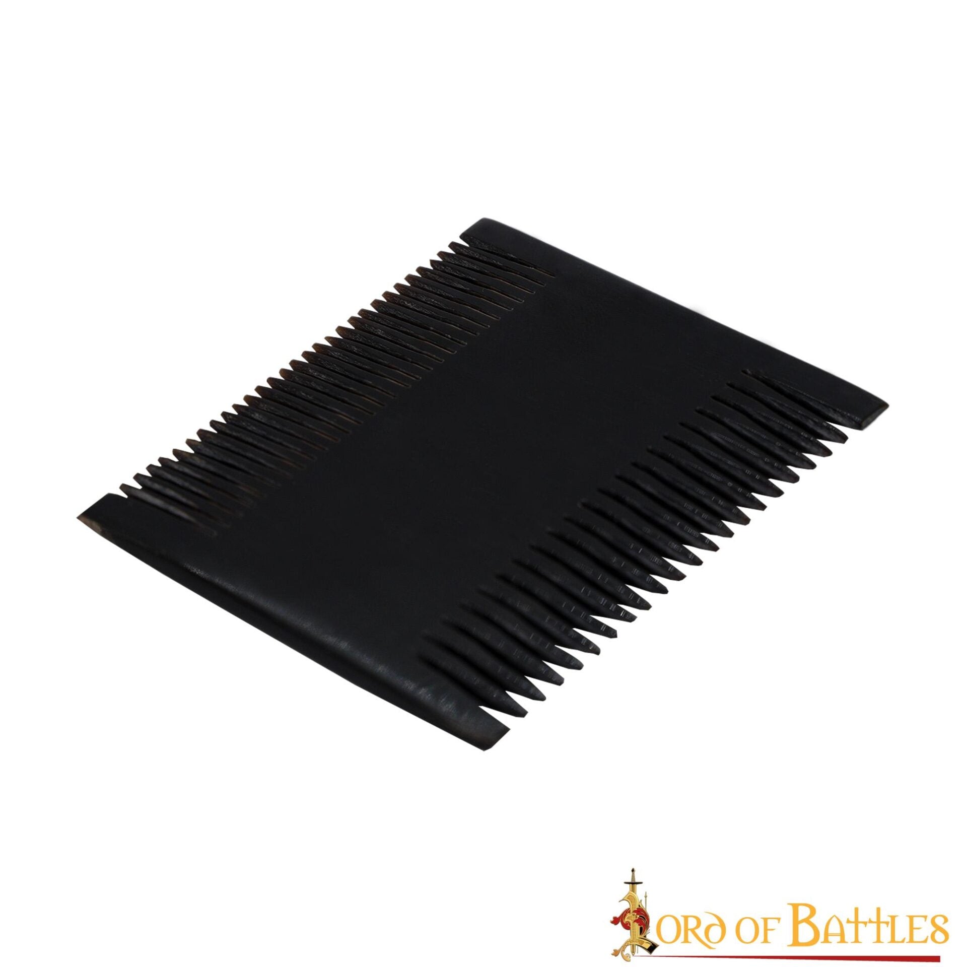 Peine Medieval de Dos Caras Hecho a Mano con Auténtico Cuerno de Buey - Imagen 1