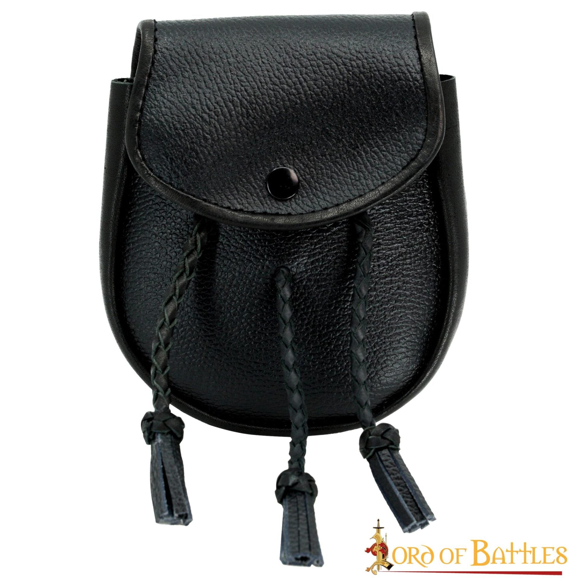 Sporran Medieval con Borlas Trenzadas Hecho a Mano de Cuero Genuino - Imagen 10