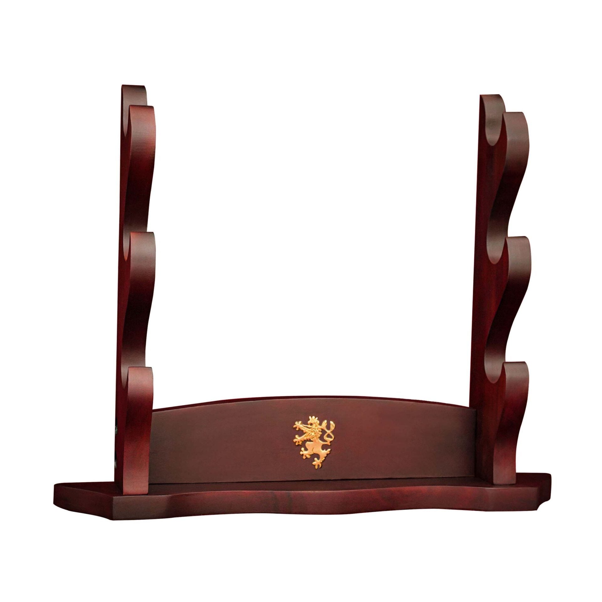 Mythrojan Soporte para Espada de Madera Maciza Tres Soportes con Decoración - Imagen 1