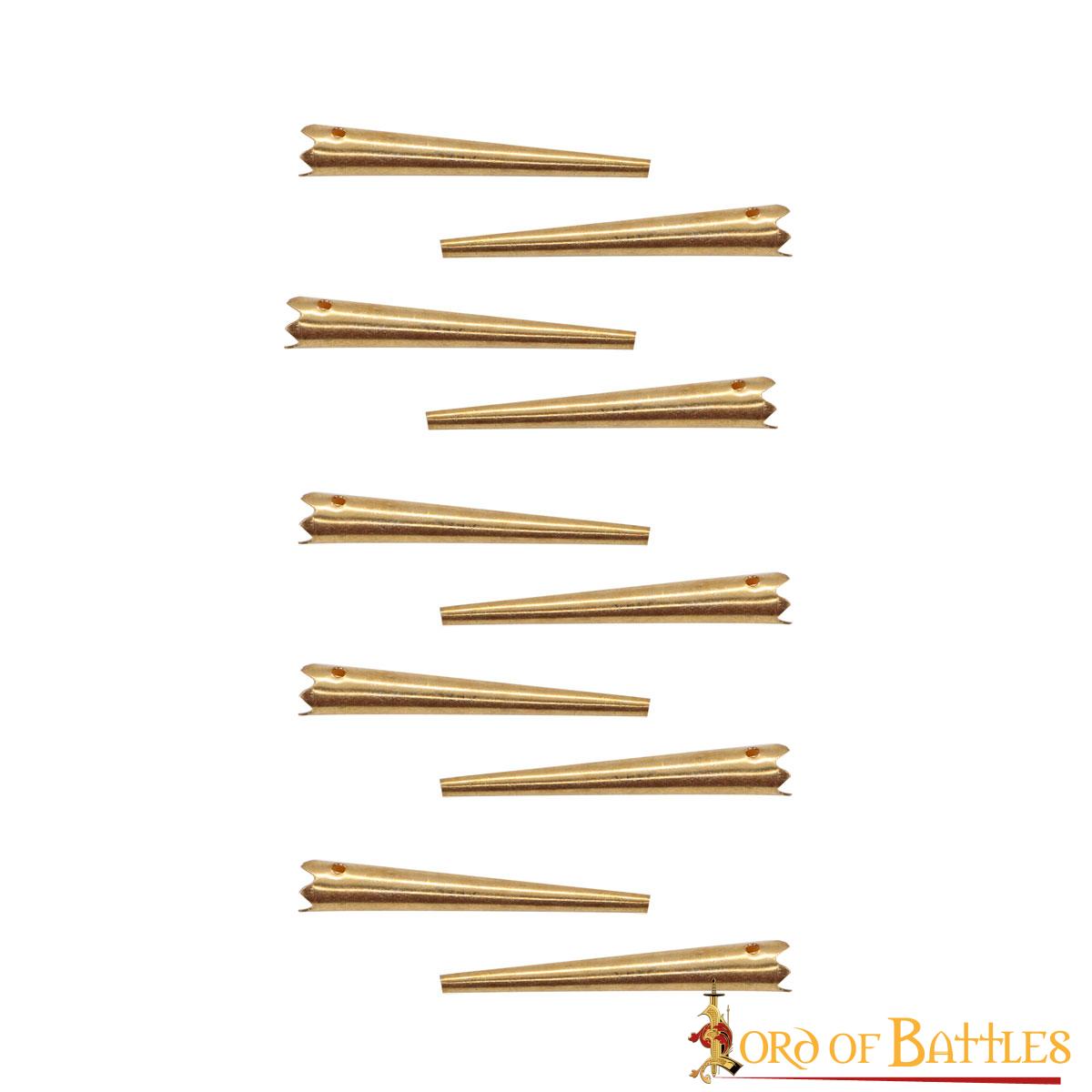 Juego de 10 Puntas de Lazo de Latón Macizo para Trajes Históricos y Artesanía en Cuero - Imagen 10