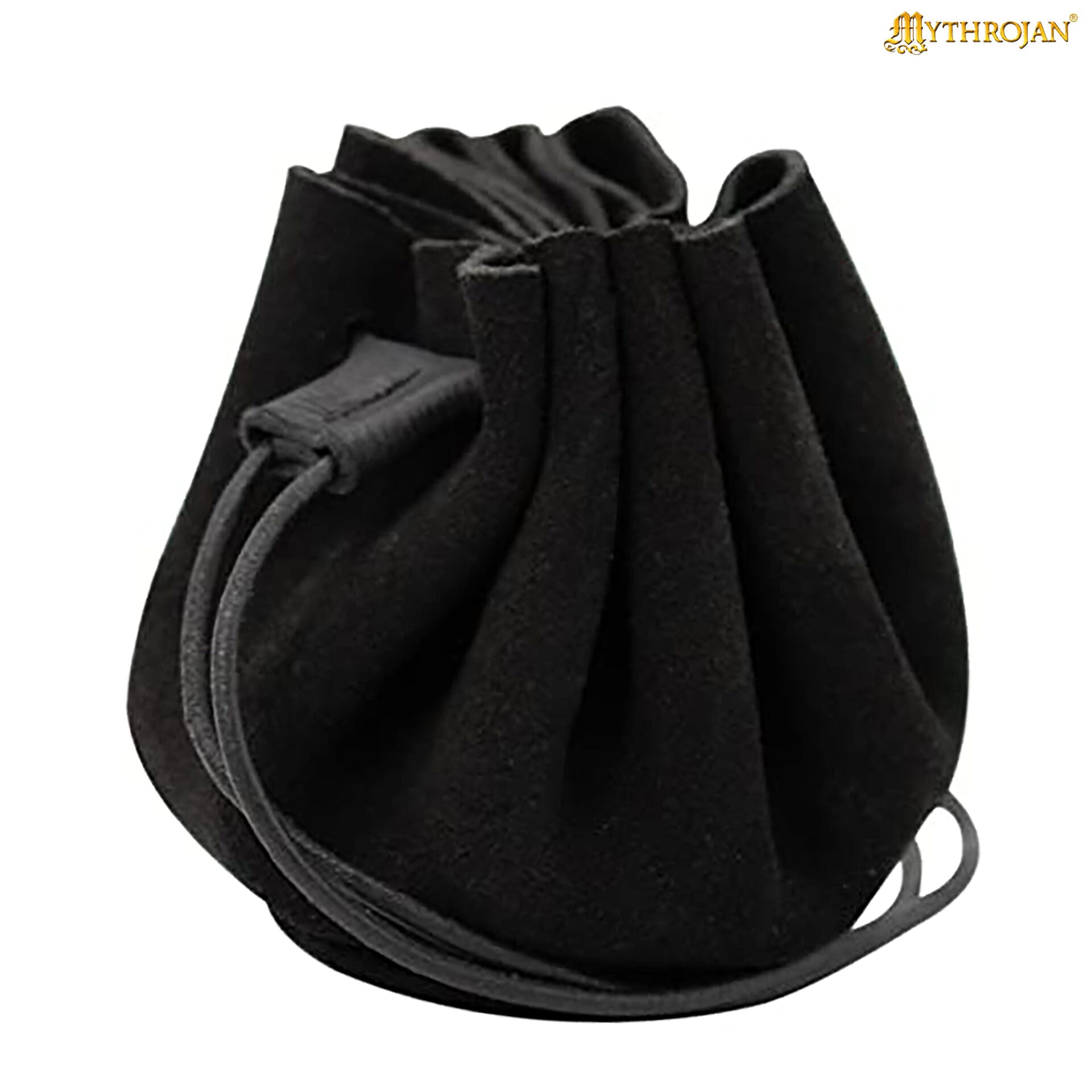 Mythrojan Medieval Joyería Cinturón Bolsa Larp Renacimiento Riñonera Negro - Imagen 5