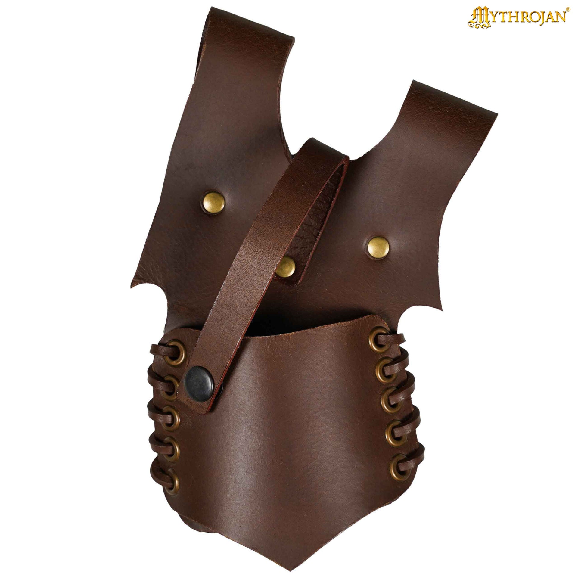 Mythrojan Medieval Renacimiento Cuero Rh Espada Rana Larp Disfraz de Espada Rana Porta Espada Rapier Caballero Cinturón Rana Daga de Cuero Funda Espada Pirata - Imagen 1