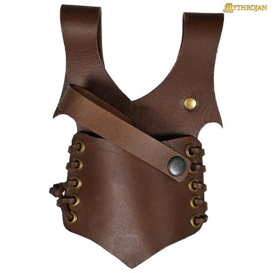 Mythrojan Medieval Renacimiento Espada de Cuero Rana Espada Larp Disfraz Accesorio Rana Espada Porta Estoque Caballero Espada Cinturón Rana Daga de Cuero Espada Pirata Funda - Imagen 1