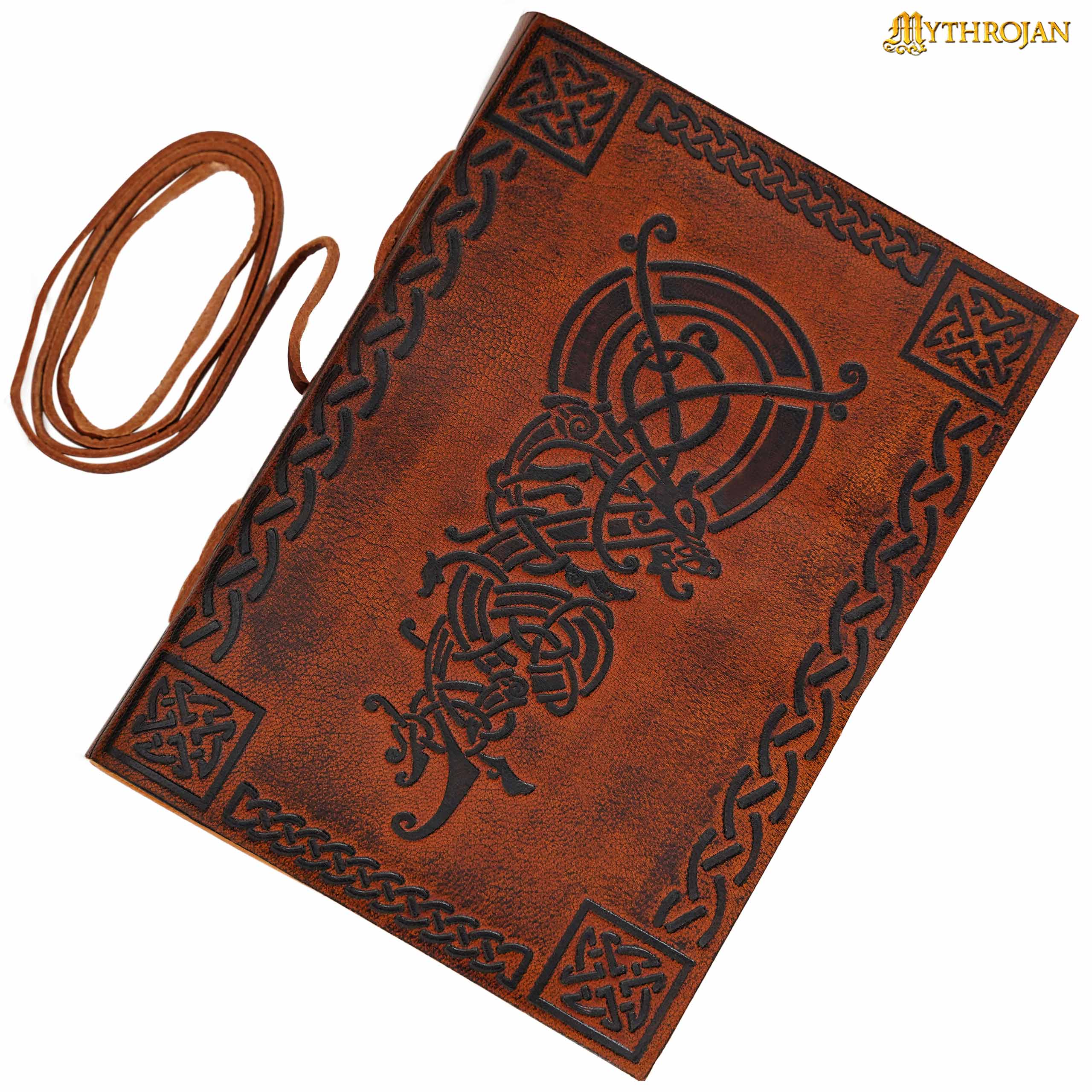 Mythrojan Diario Medieval de Cuero Rústico Vintage Diario - Imagen 1