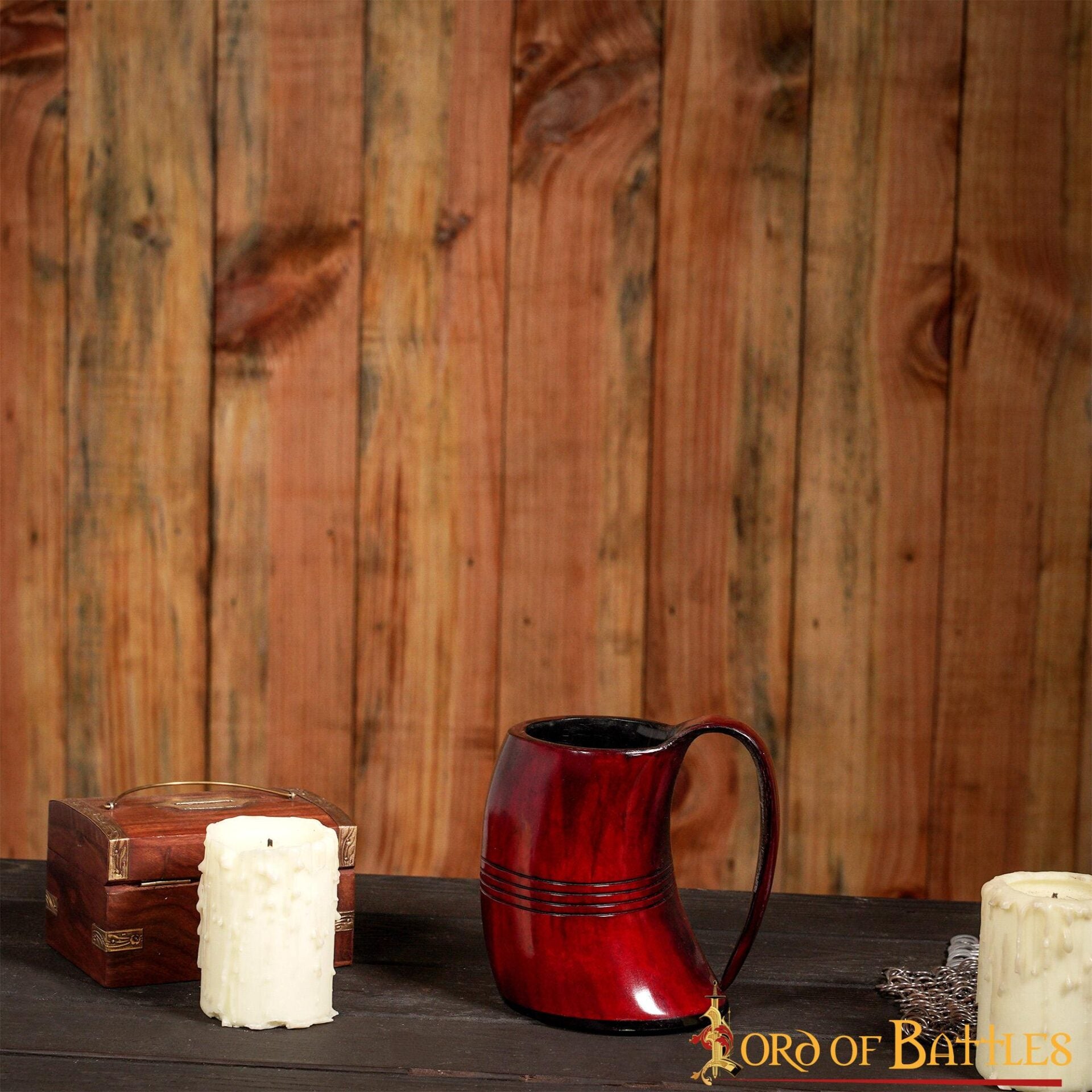 Taza de Cerveza Vikinga de Cuerno de Buey Auténtica Hecha a Mano - Imagen 9