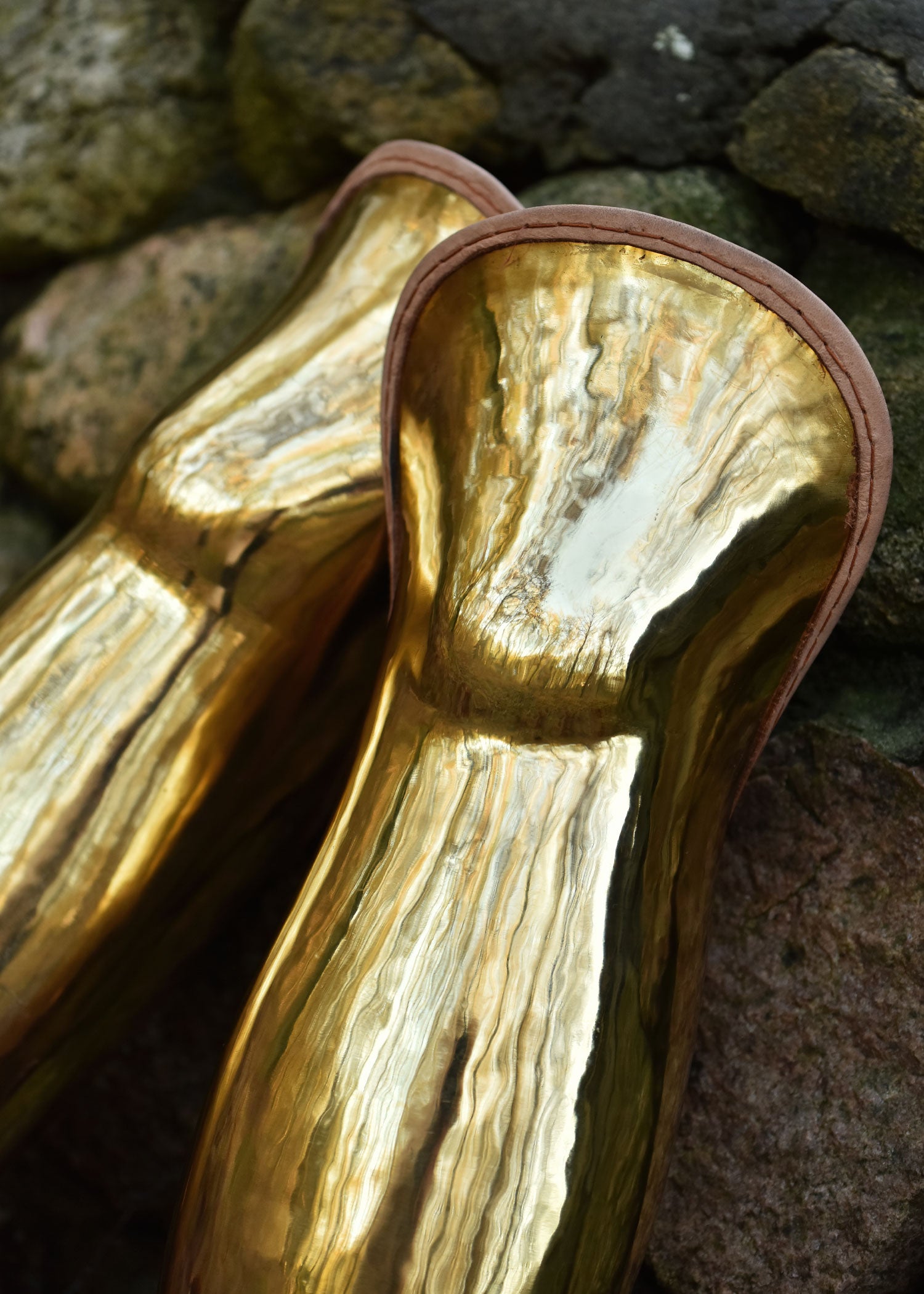 Par de Grebas Griegas hoplitas bronce