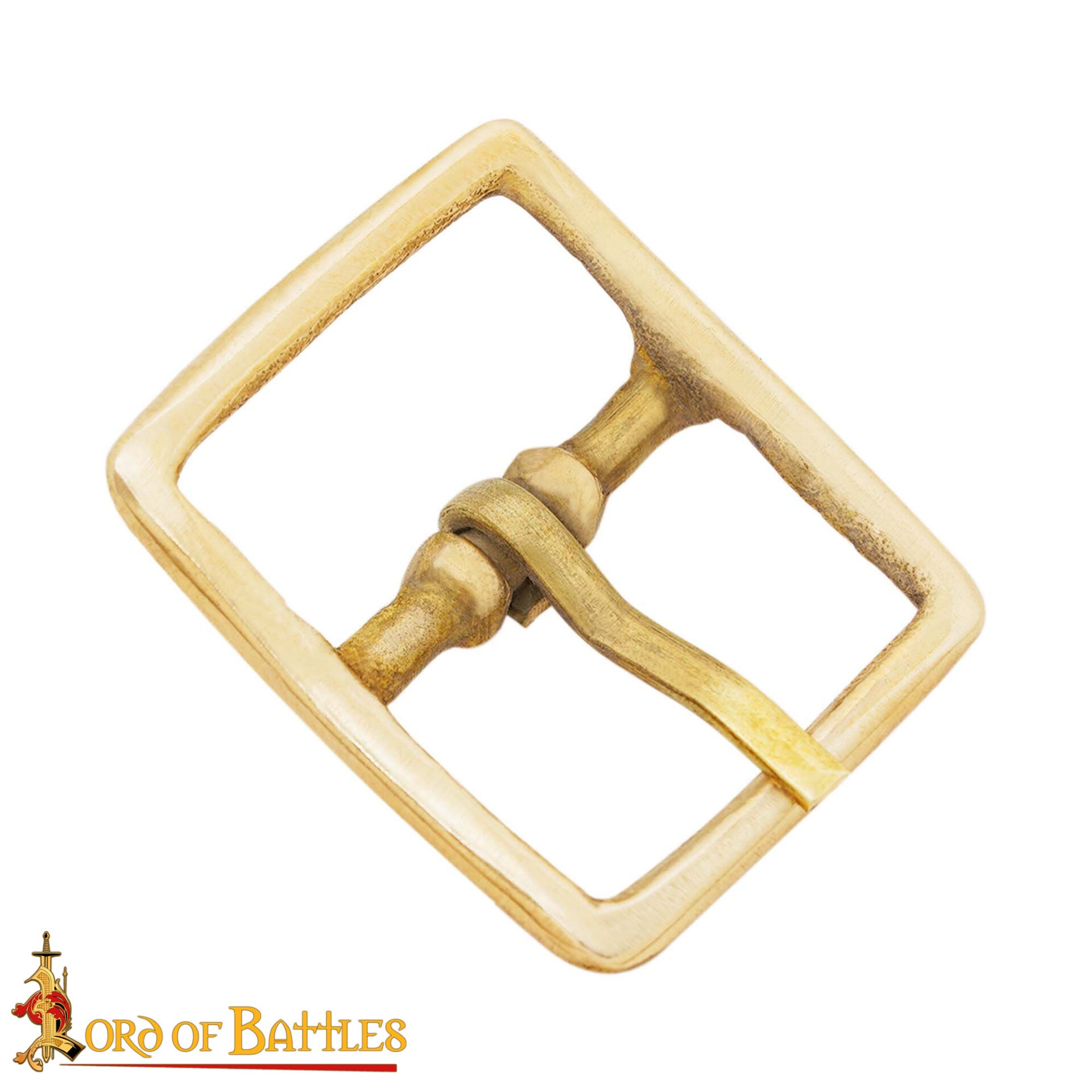 Hebilla Medieval de Latón para Cinturón - Marco Rectangular Compacto - Imagen 4