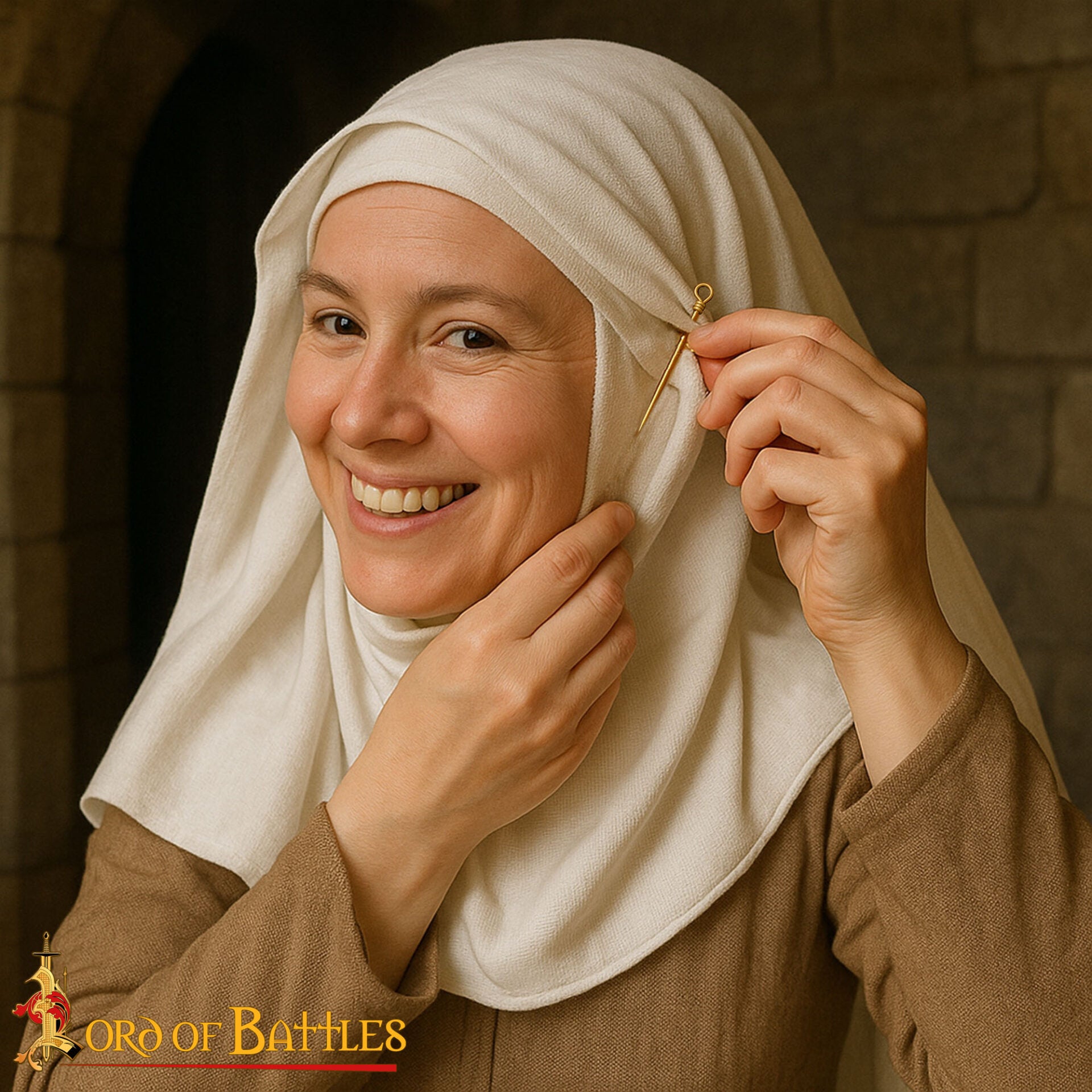 Juego de Alfileres de Coser Medievales de Latón - Juego de 6 Alfileres - Imagen 2