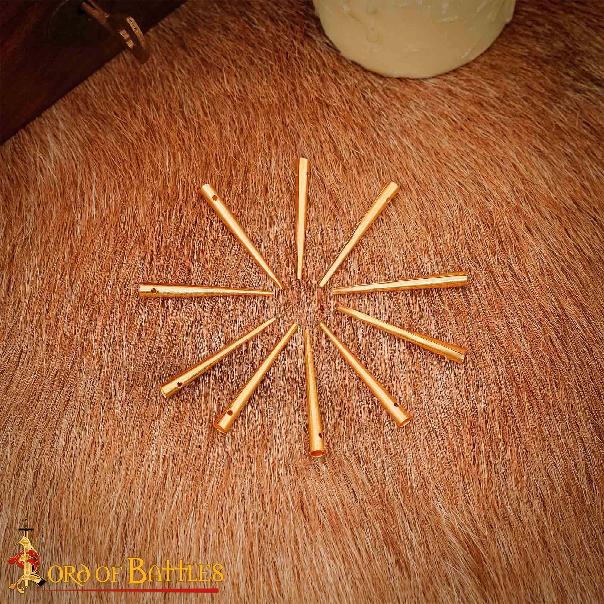 Aiglets Medievales de Latón - Juego de 10 Puntas de Cordón Resistentes (3,6 Cm) - Imagen 6