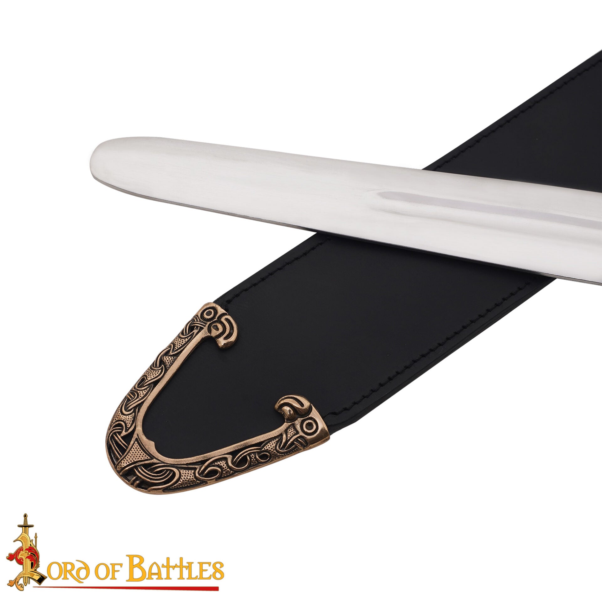 Espada Vikinga de Bronce Chape - Diseño Cabeza de Dragón - Imagen 7