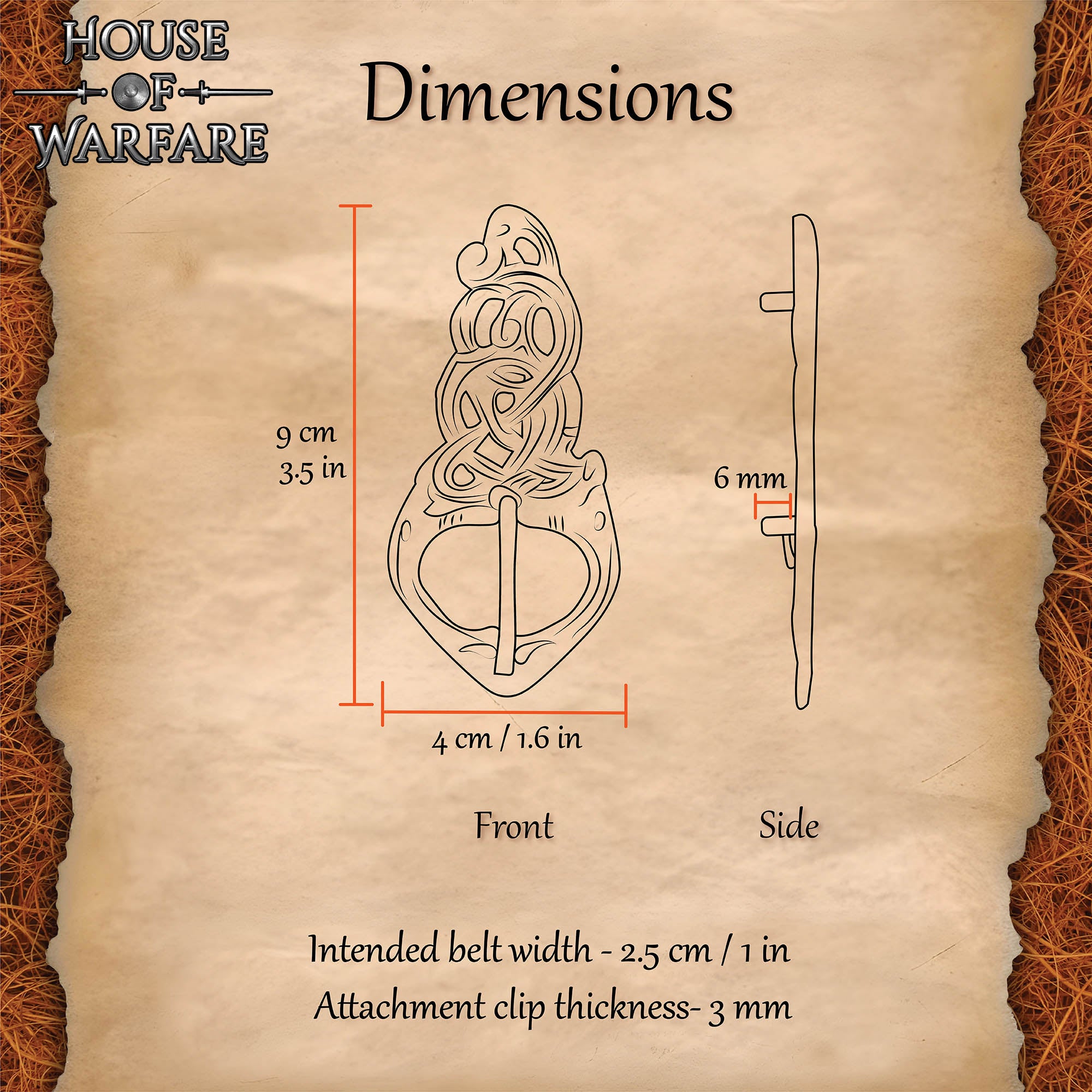 Hebilla de Cinturón Vikinga de Latón con Nudo de Serpiente - Antiguo - Imagen 3