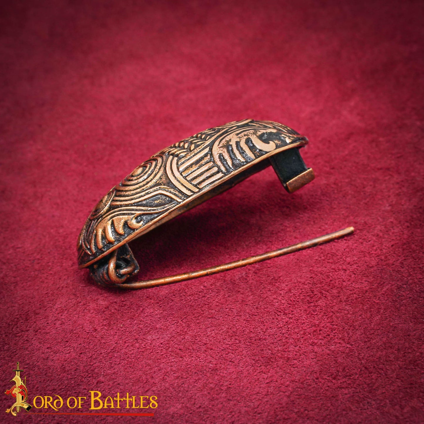 Broche de Tortuga de Bronce Vikingo de los Siglos Ix-x - Alfiler de Escudo Oval Fundido a la Cera Perdida - Imagen 9