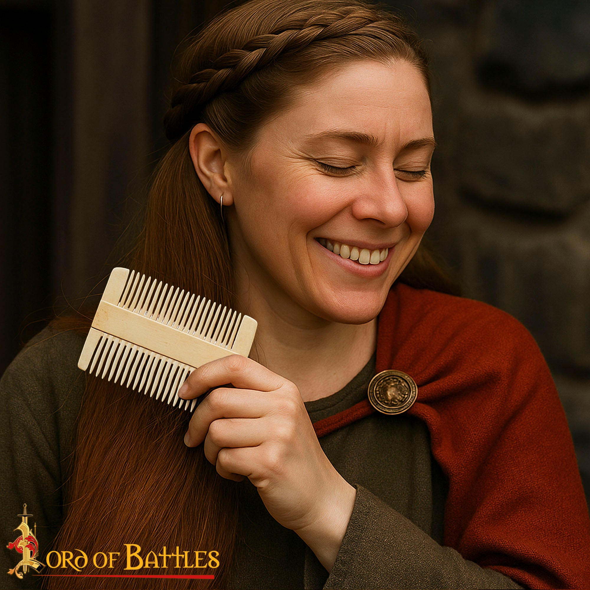 Viking Peine de Hueso de Doble Cara para Barba y Pelo - Imagen 5