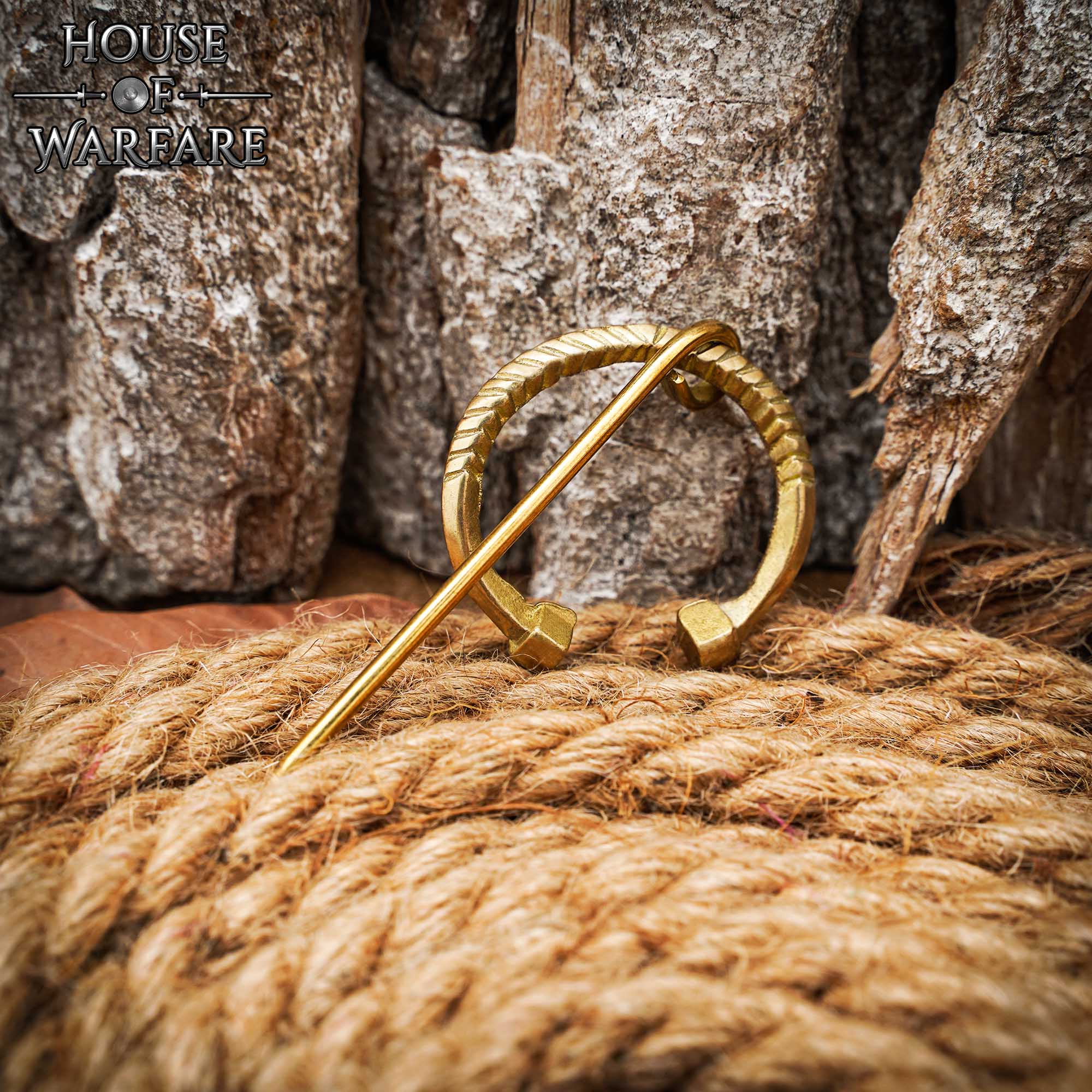 Fíbula Penannular Medieval de Latón - Alfiler Pequeño de Capa para Broche de Traje Histórico y Vikingo - Imagen 6