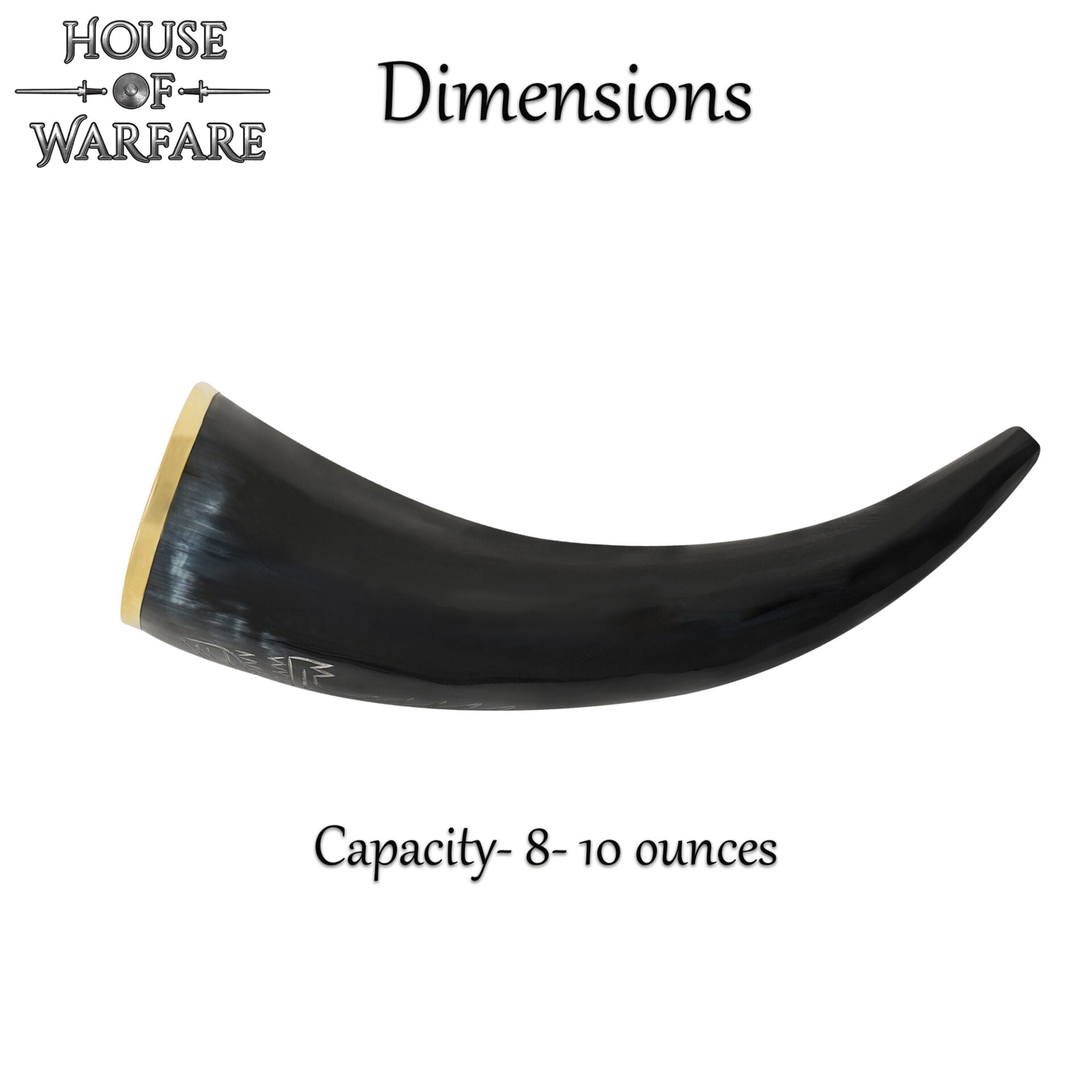 Cuerno Vikingo para Beber con Grabado y Diseño de Lobo - para Larp, Temas Vikingos - Imagen 3