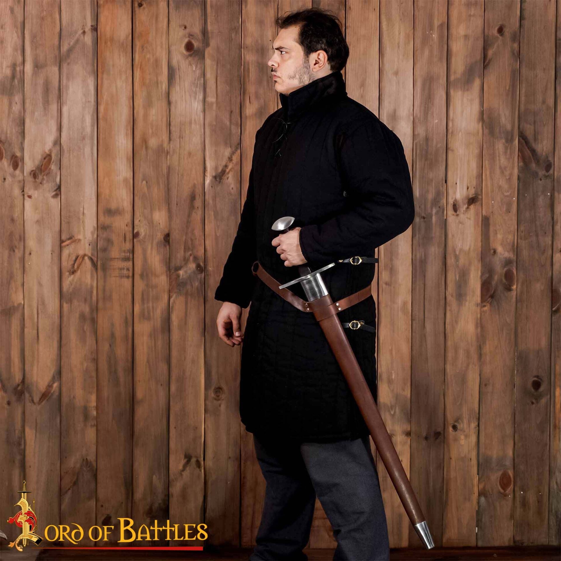 Espada Larga Normanda Forjada a Mano con Vaina de Cuero - Funcional - Imagen 7