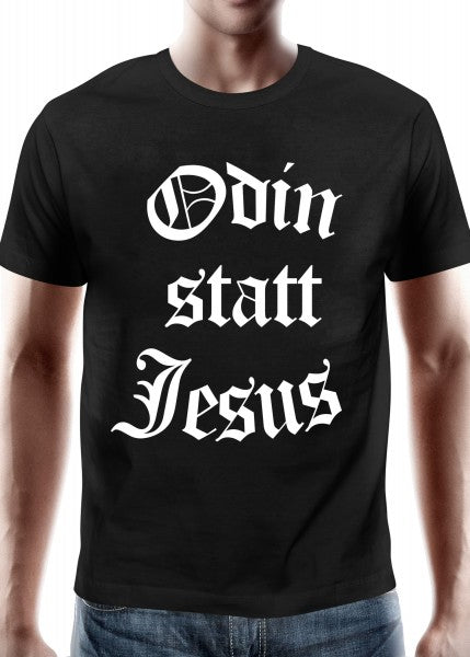 Imagen de 1203043910 Camiseta medieval chico, Odin en lugar de Jesús parte de nuestra colección en Espadas y más, sitio oficial.