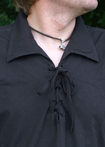 Late medieval cotton shirt, black 1216000120