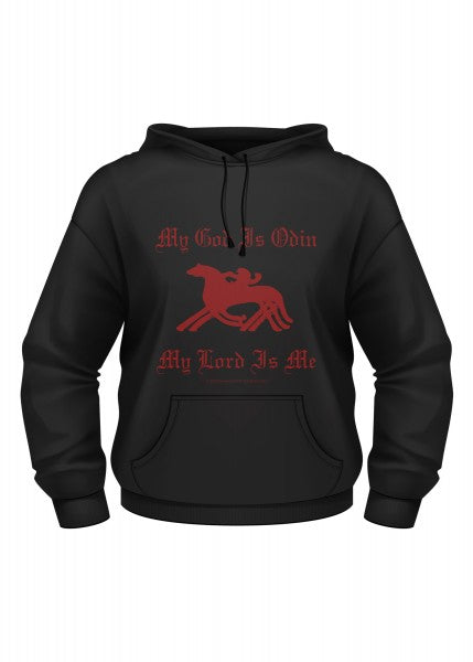 1245044630 Sudadera medieval con capucha: Mi Dios es Odin