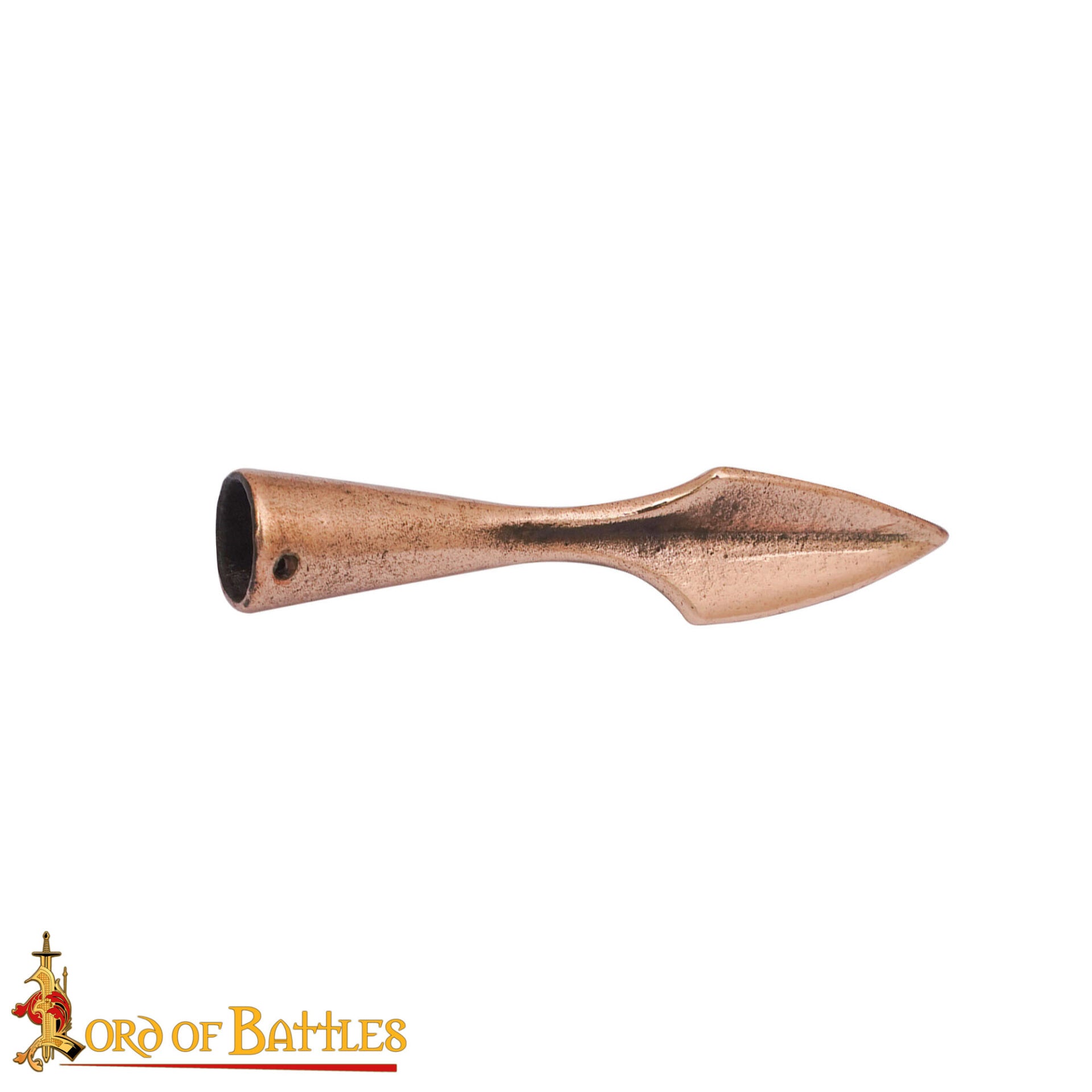 Cabeza de Flecha de Bronce Fundida a la Cera Perdida con Agujero de Amarre - Réplica Histórica de 5 Cm para Larp, Coleccionistas - Imagen 3