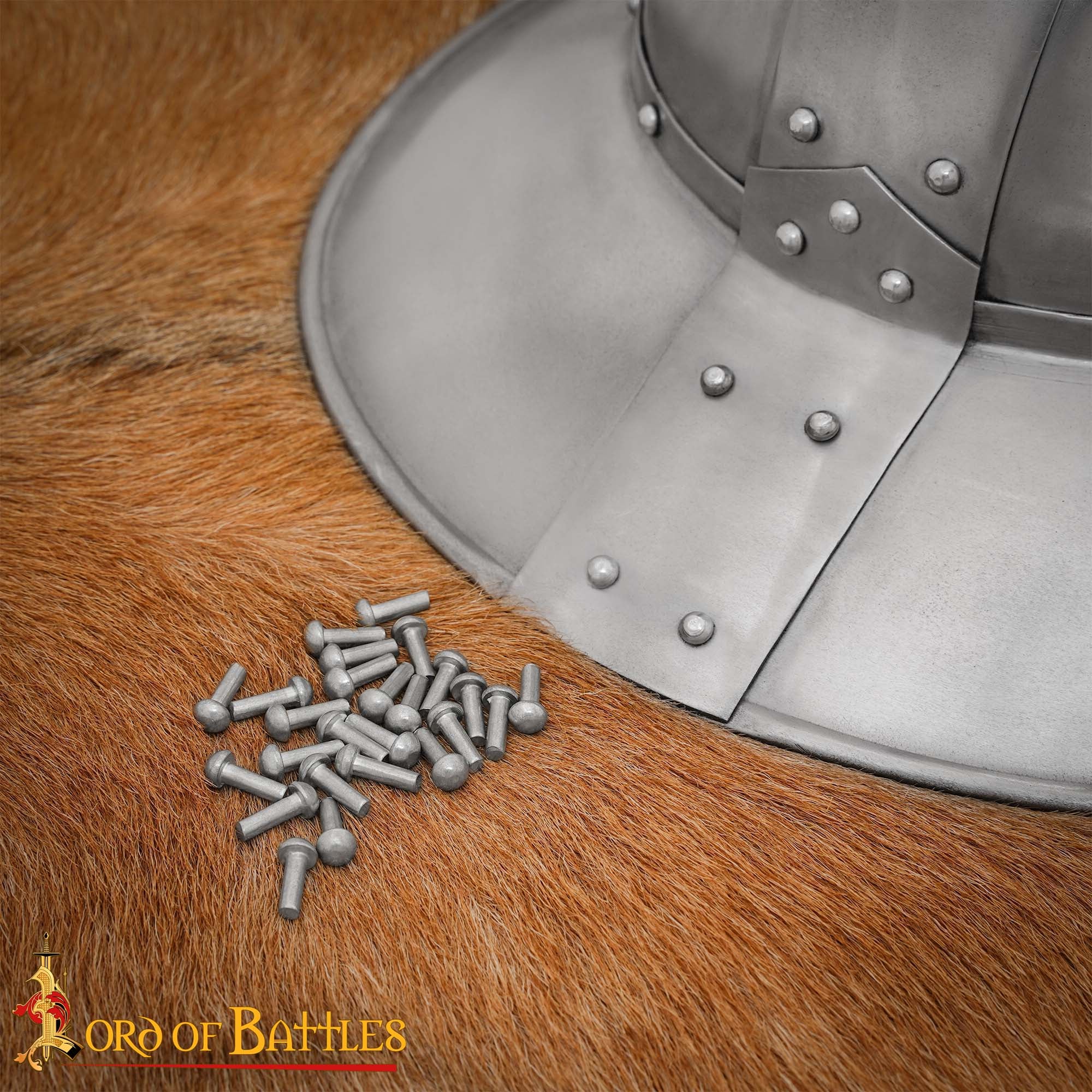 Remaches de Cabeza de Seta - Juego de 25 Remaches de Cúpula para Armaduras y Marroquinería - 16 Mm de Longitud Total - Imagen 7