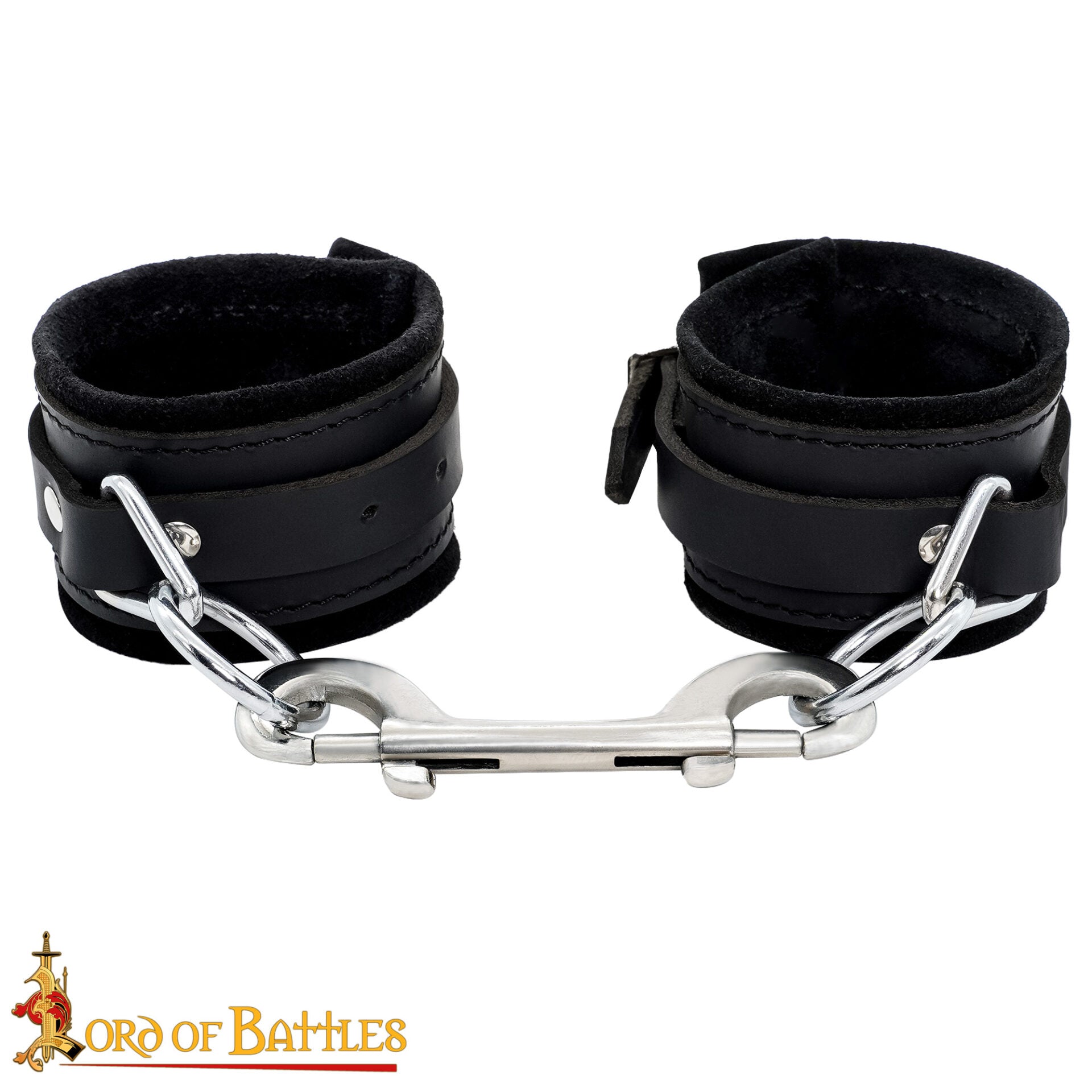 Esposas de Cuero Auténtico con Mosquetones Metálicos - Imagen 8