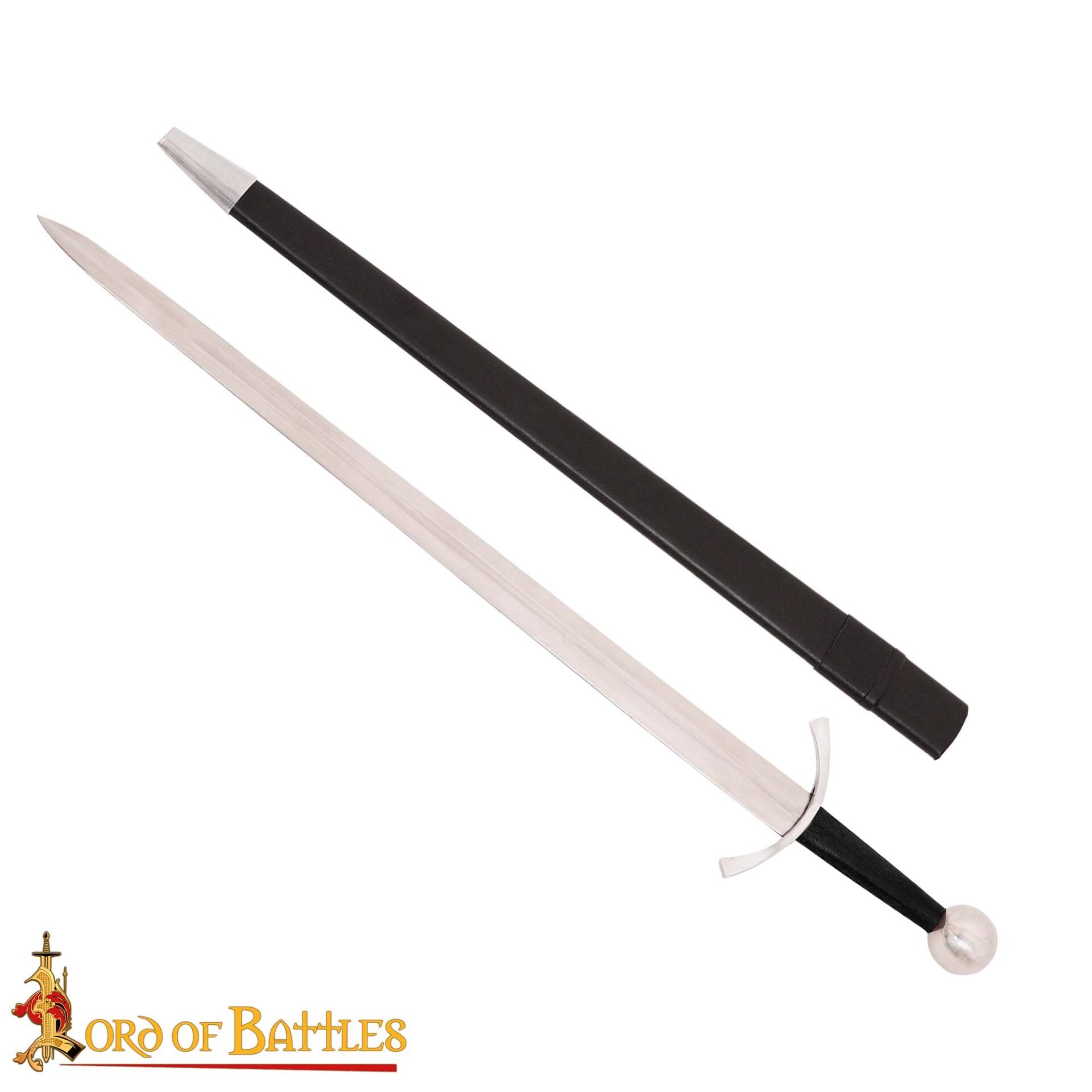 Espada de Guerra Medieval de Arquero Forjada a Mano Tradicionalmente - Hoja de Acero Decorativa Pulida con Vaina - Imagen 4