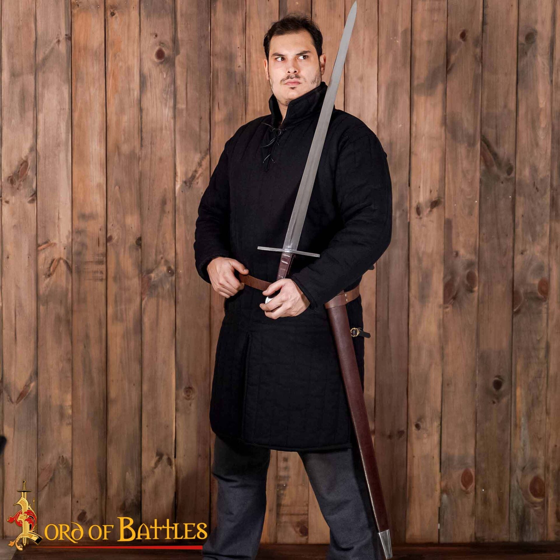 Espada Medieval Normanda Forjada a Mano Tradicionalmente con Pomo de Rueda - Hoja Funcional con Vaina de Cuero - Imagen 2