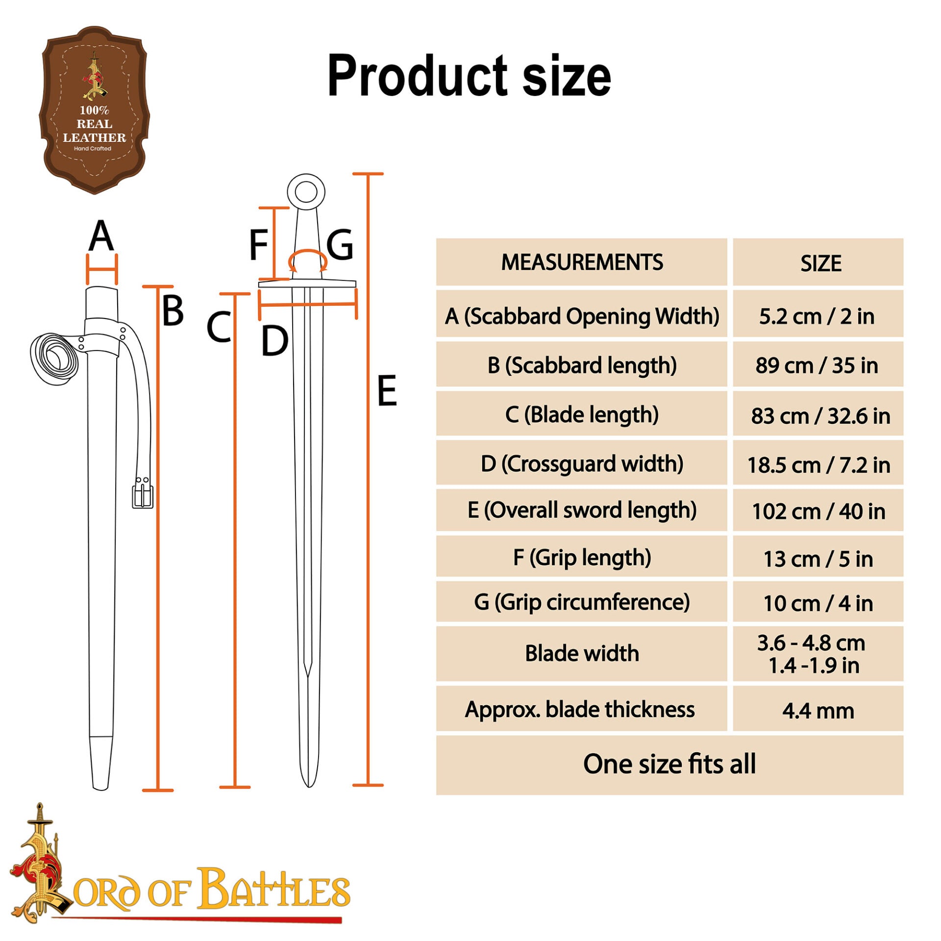 Espada Medieval Normanda Forjada a Mano Tradicionalmente con Pomo de Rueda - Hoja Funcional con Vaina de Cuero - Imagen 3