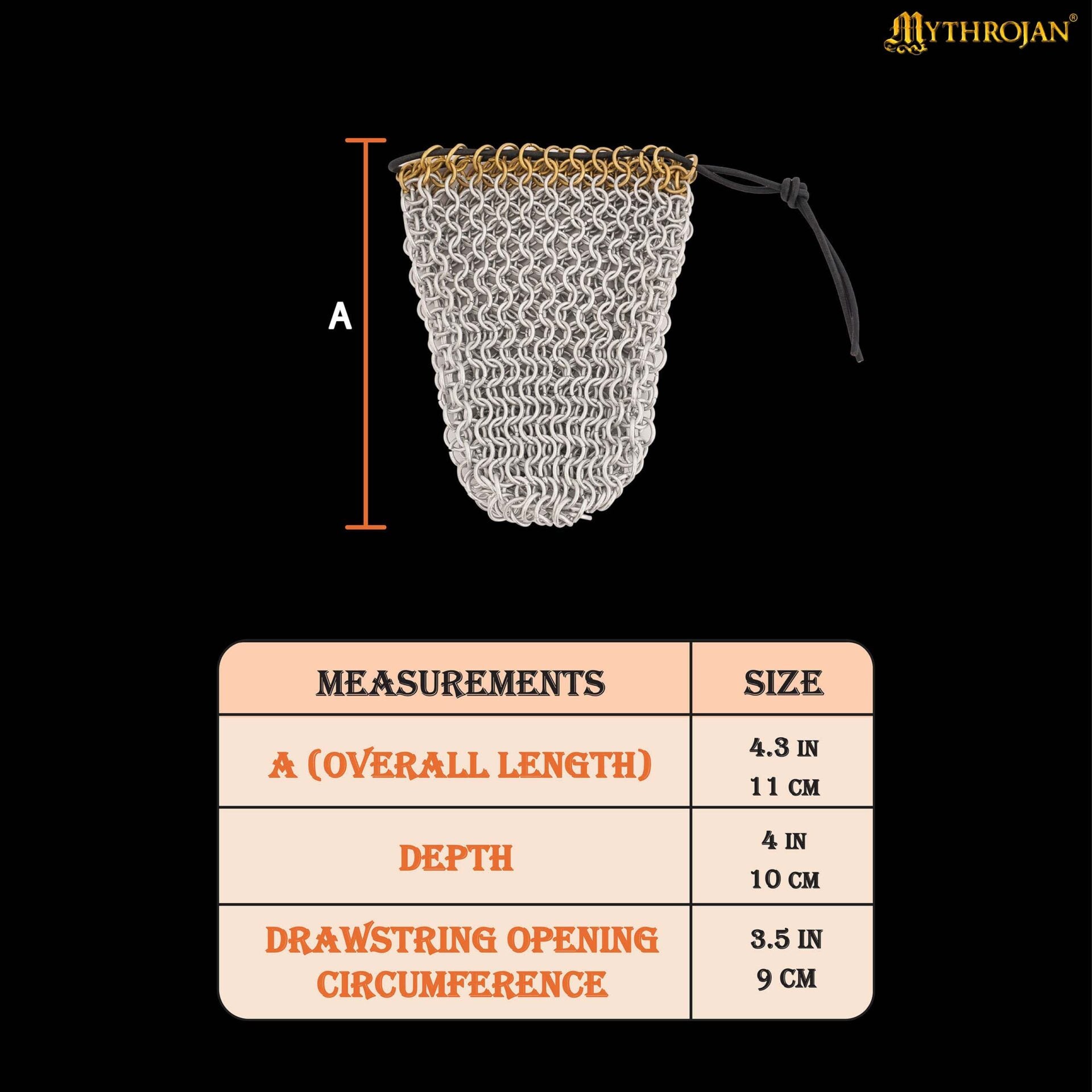 Bolsa de Dados de Cota de Malla Mythrojan - 8 Mm, Calibre 16 - Bolsa de Cordón de Aluminio Anodizado para Dnd, Larp y Juegos Medievales - Imagen 3