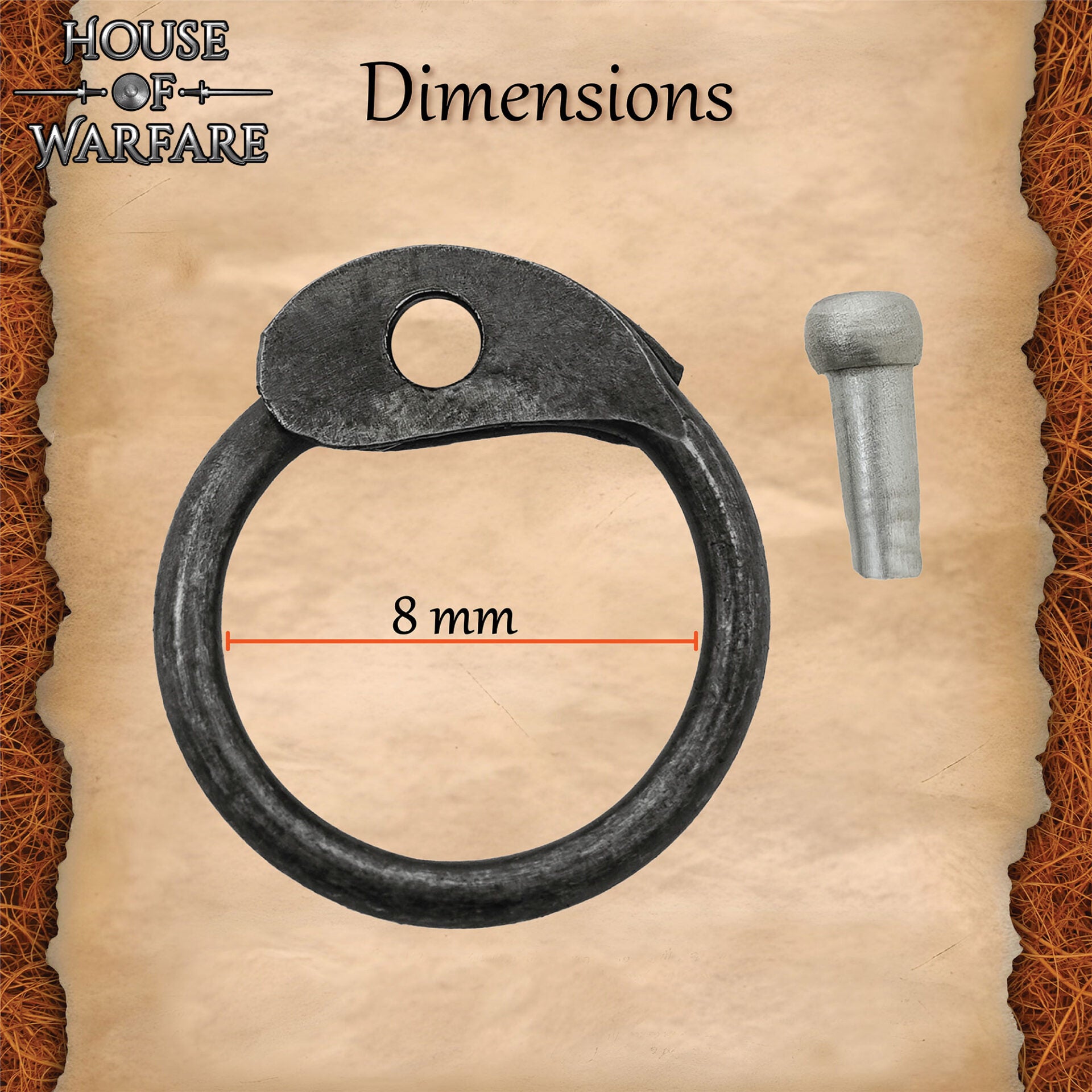 Kit de Correo de Anillas Sueltas - Anillas Redondas Remachadas de Acero Dulce, 8 Mm de Diámetro Interior, Calibre 18 - Imagen 3