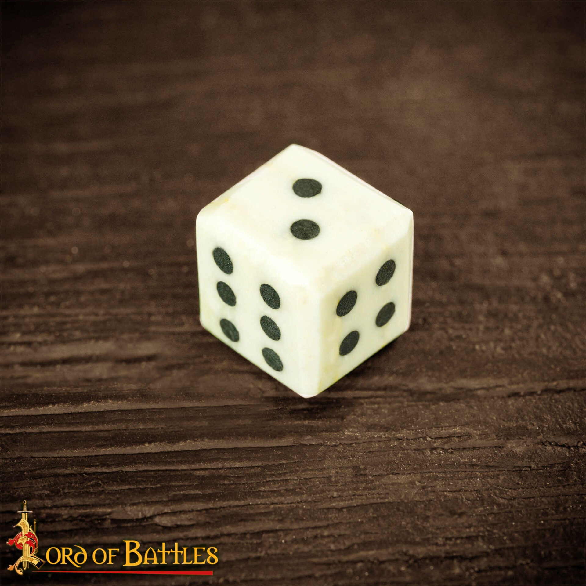 Dados Medievales de Hueso - Juego Artesanal de 6 (hueso de Buey, 1,2 Cm) - Imagen 5