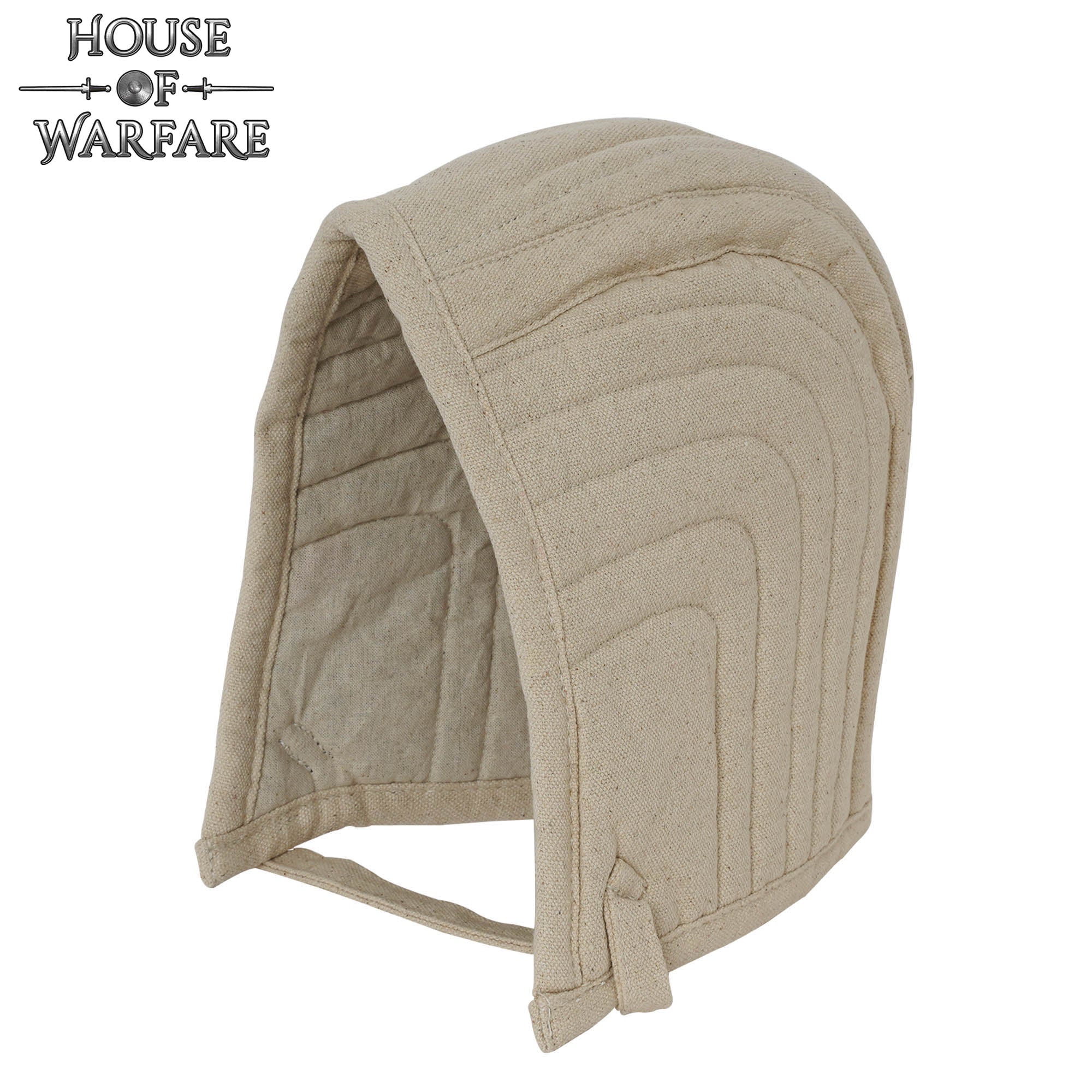 Gorro de Armar de Algodón Acolchado - Forro de Casco Medieval - Acolchado de Lona Natural - Imagen 4