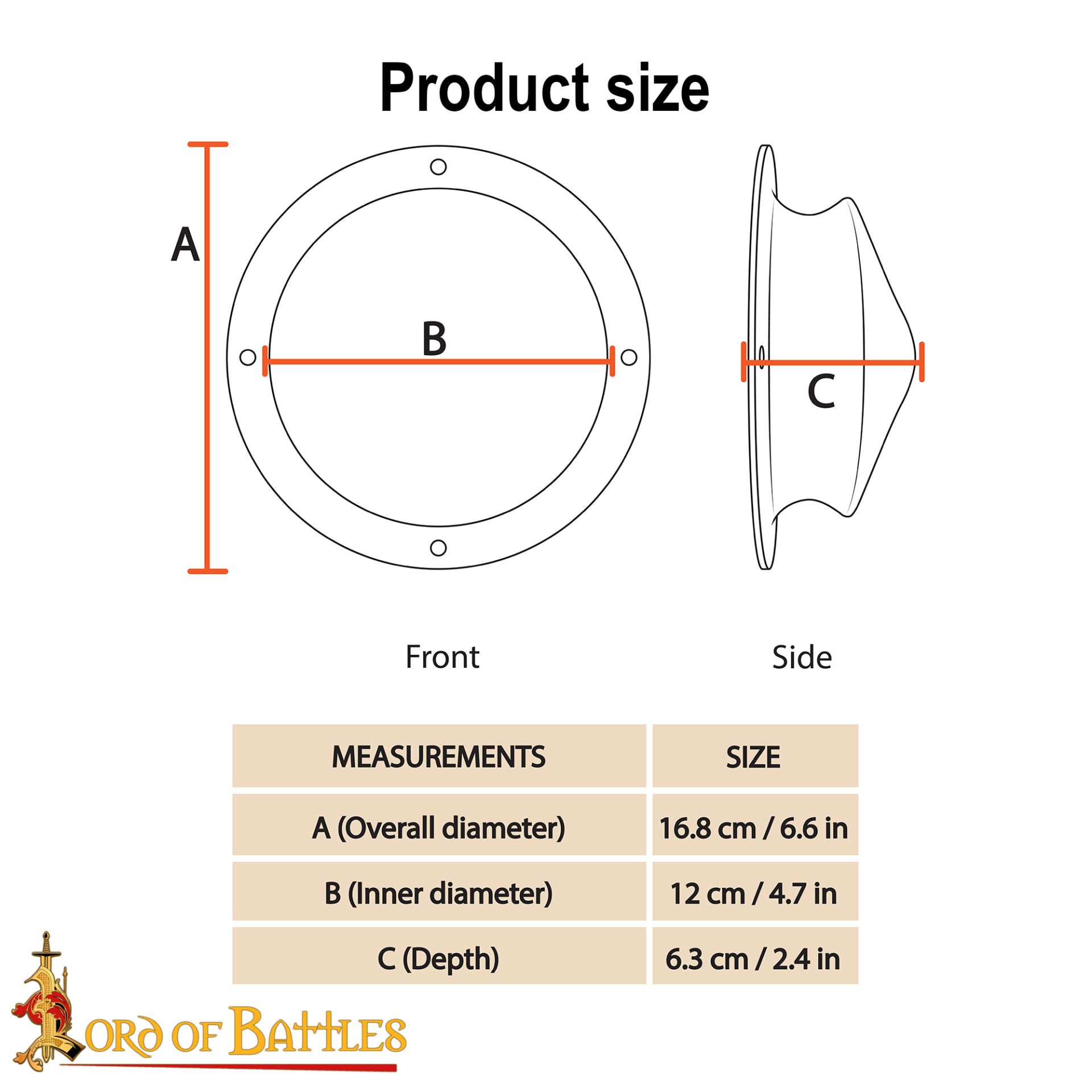 Escudo Cónico Medieval Forjado a Mano Umbo - Imagen 3