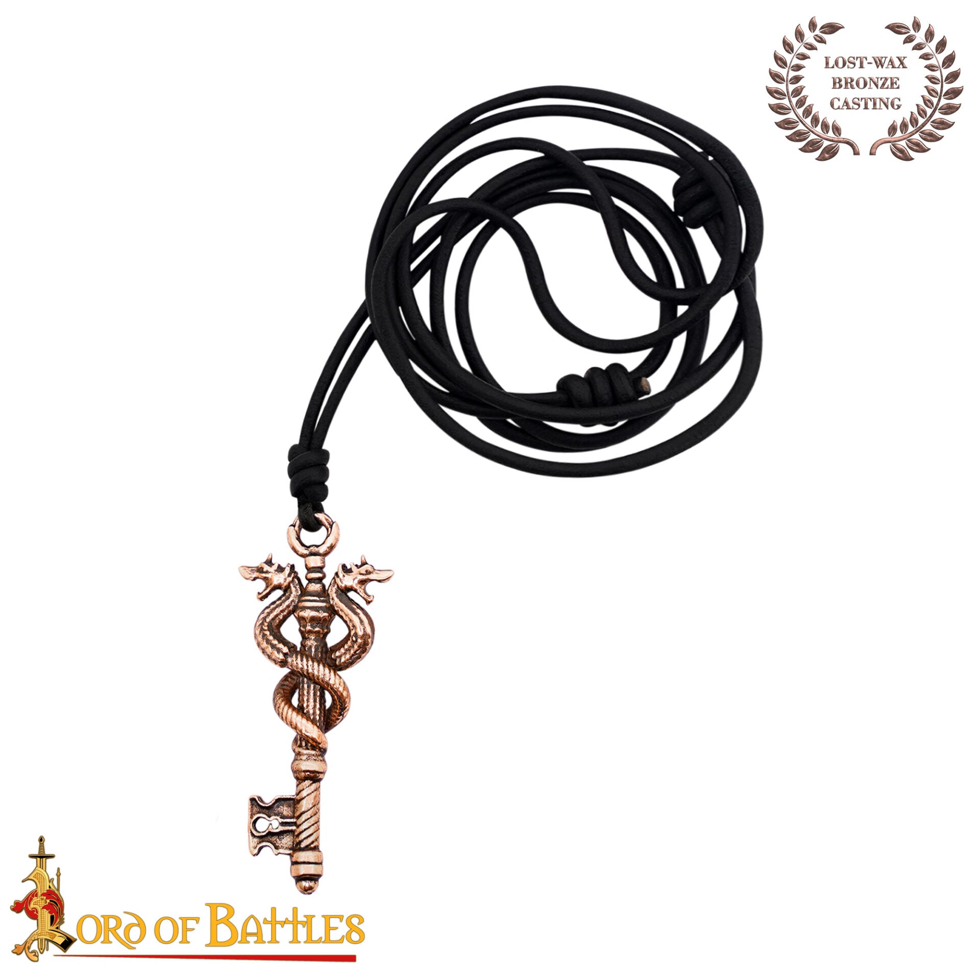 Colgante Llave de Bronce a la Cera Perdida Guardián del Dragón - Imagen 4