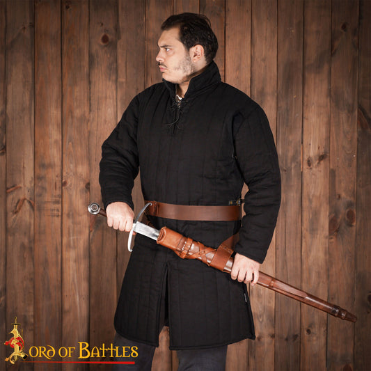 Espada Medieval Gótica de Caballero Forjada a Mano con Vaina de Cuero - Imagen 2