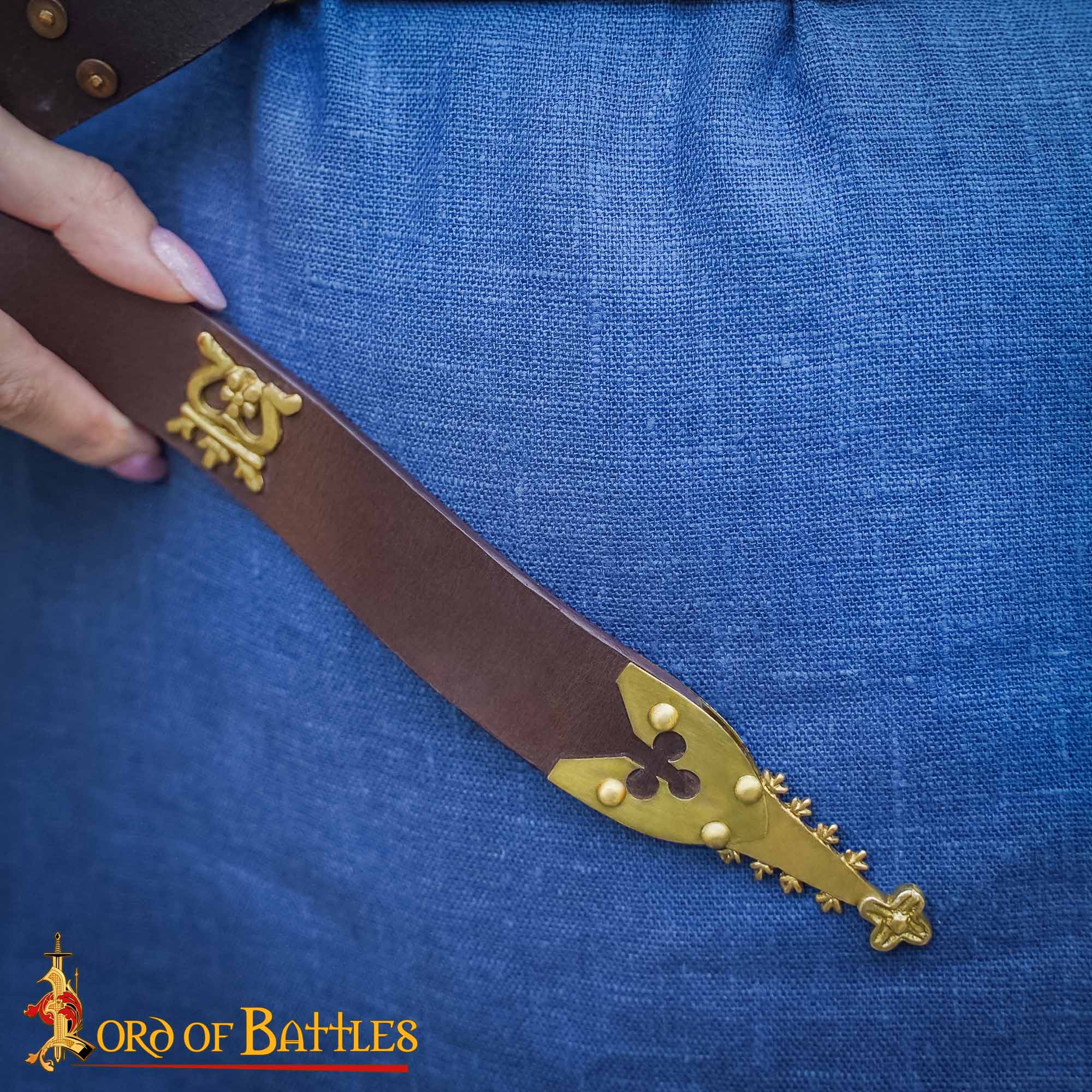 Extremo de Cinturón de Latón - Chape Estilo Renacentista - Imagen 6