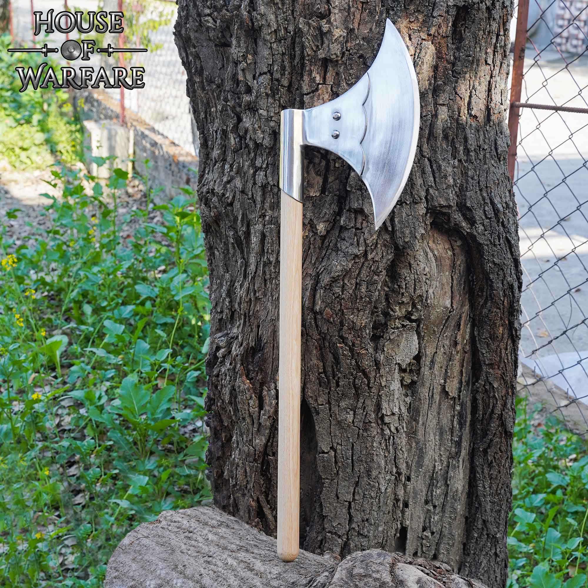 Gran Cabeza de Hacha - Hoja de Acero Forjada a Mano - Imagen 2
