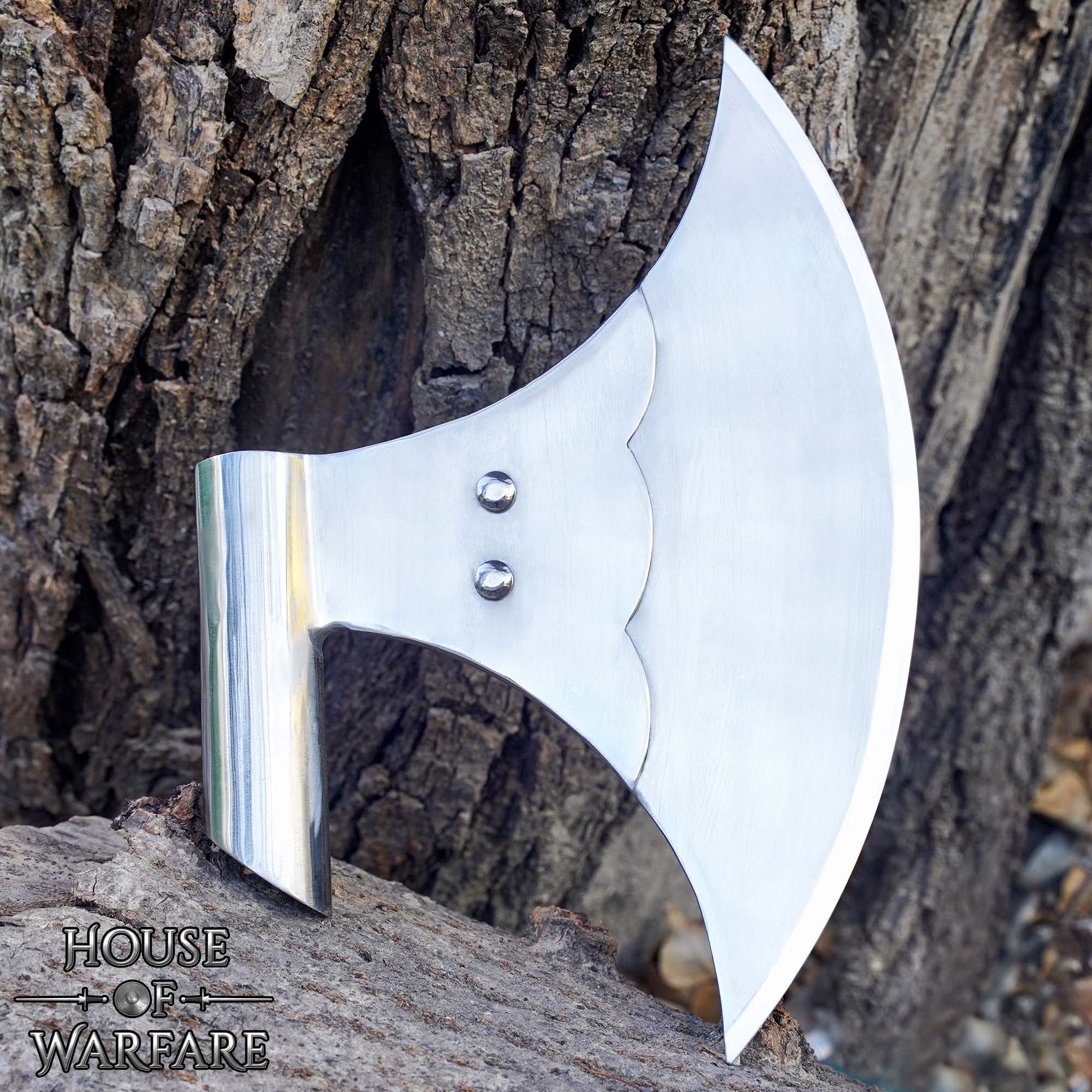 Gran Cabeza de Hacha - Hoja de Acero Forjada a Mano - Imagen 1