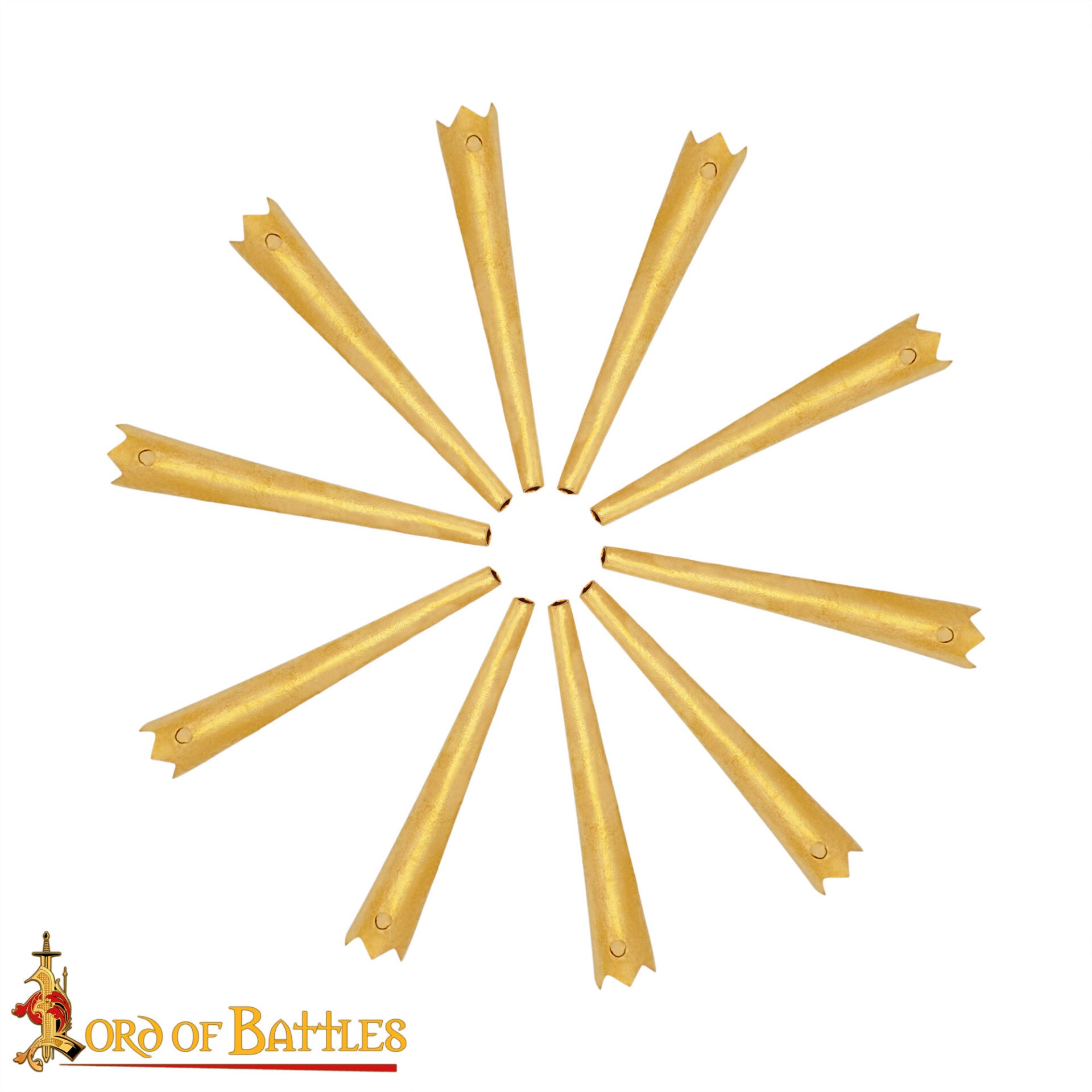 Juego de 10 Puntas de Lazo de Latón Macizo para Trajes Históricos y Artesanía en Cuero - Imagen 4