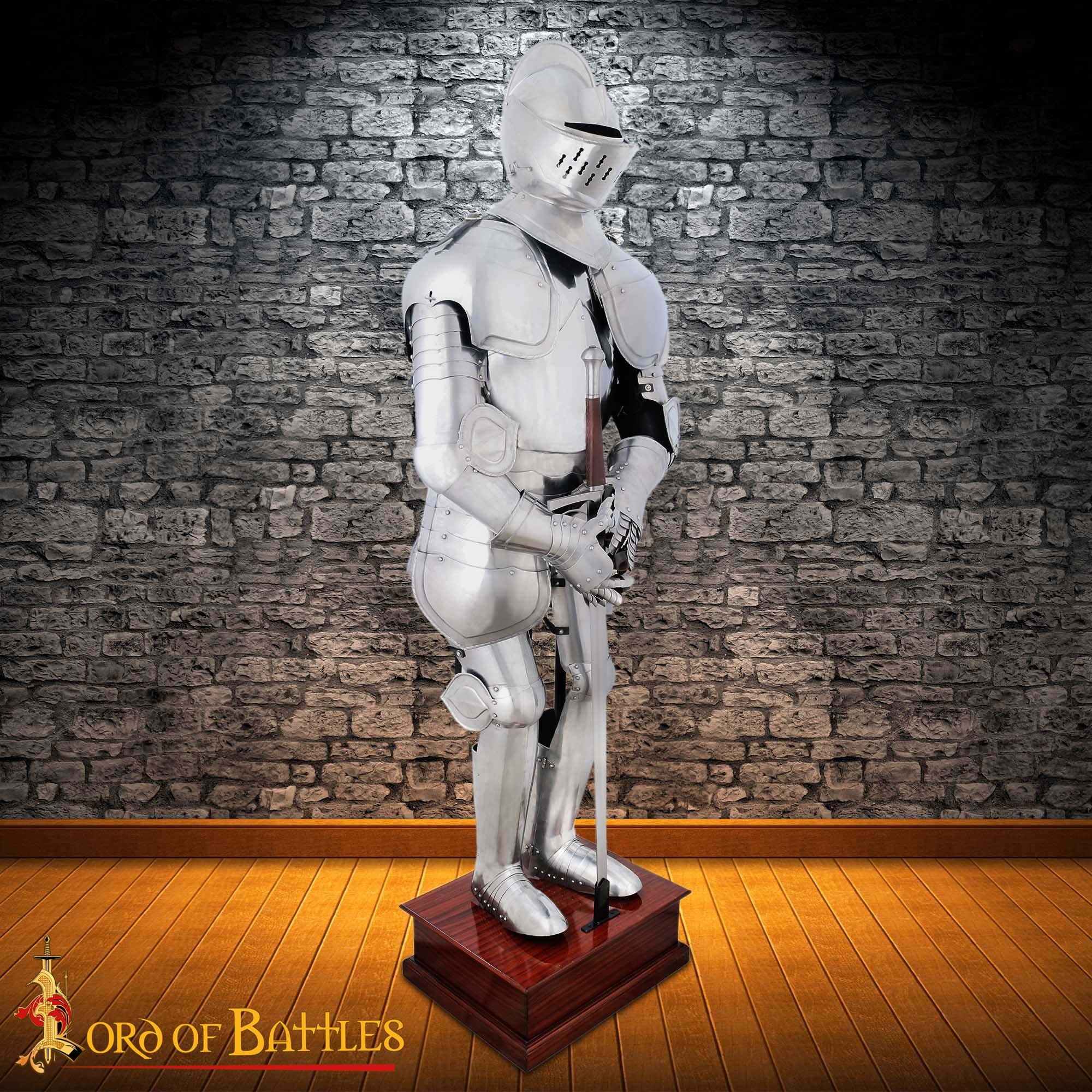 Armadura Duque de Borgoña de Acero Dulce - 75" - Calibre 18 Pulido Armadura Medieval de Cuerpo Completo - Imagen 2