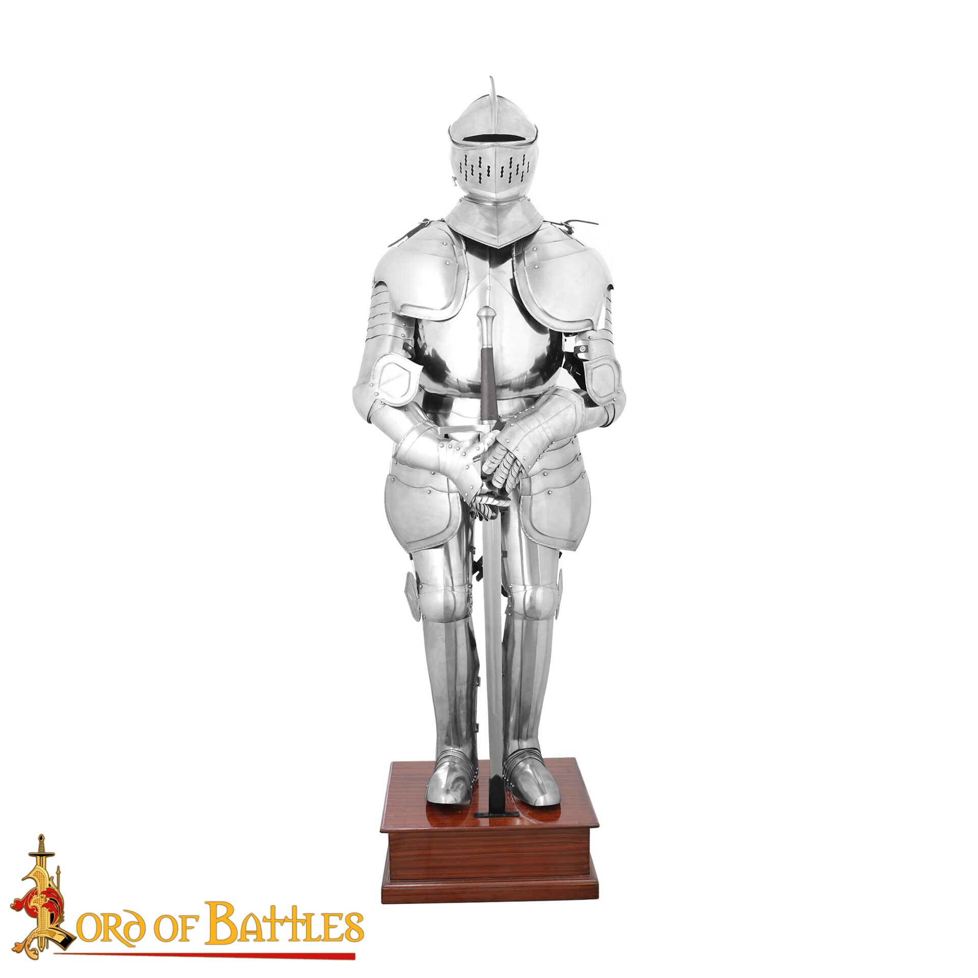 Armadura Duque de Borgoña de Acero Dulce - 75" - Calibre 18 Pulido Armadura Medieval de Cuerpo Completo - Imagen 4