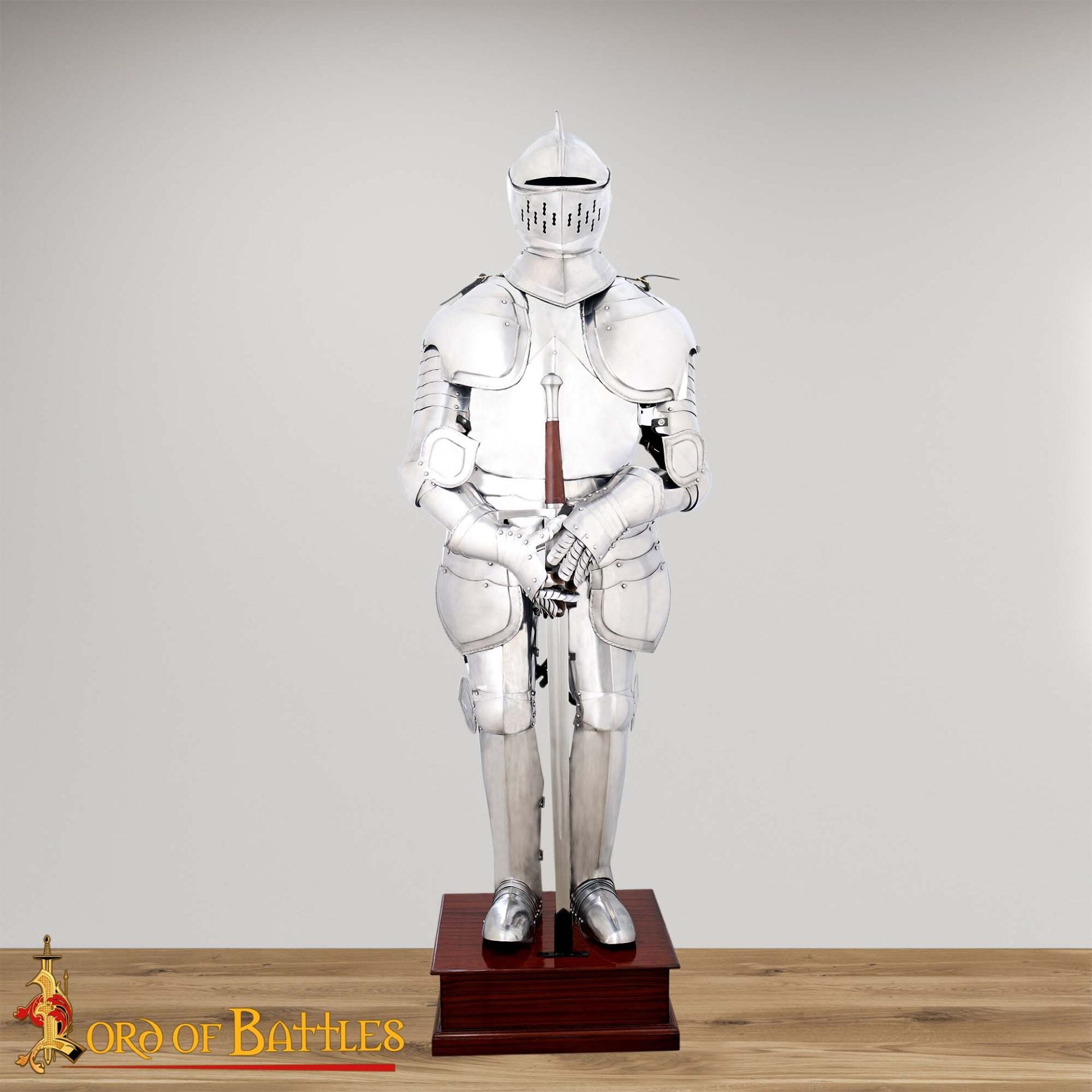 Armadura Duque de Borgoña de Acero Dulce - 75" - Calibre 18 Pulido Armadura Medieval de Cuerpo Completo - Imagen 1