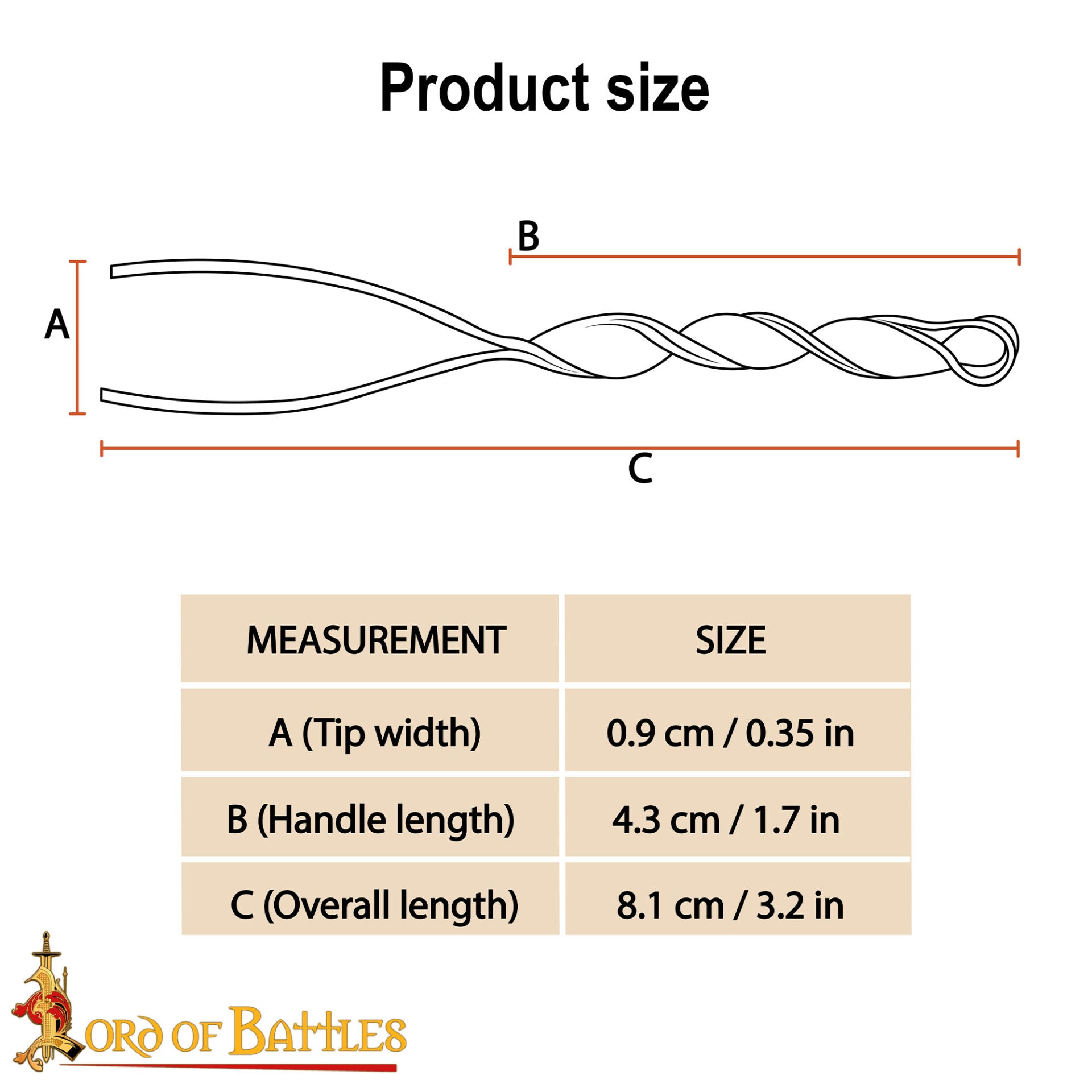 Pinza Medieval de Hierro Forjada a Mano - Herramienta Tradicional de Aseo con Mango Retorcido - Imagen 3