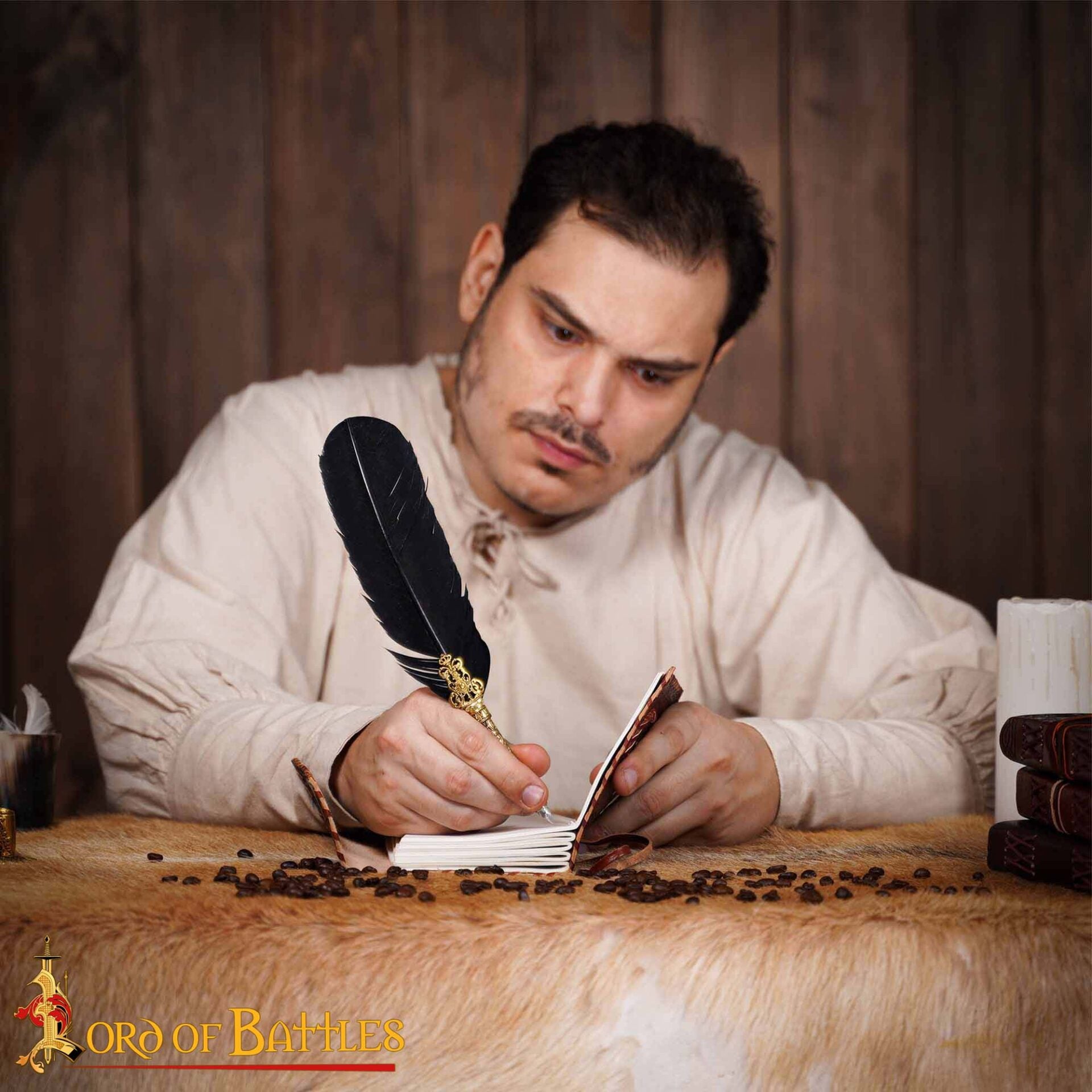 Diario Medieval de Cuero Diario de Cuero Auténtico Hecho a Mano - Imagen 6