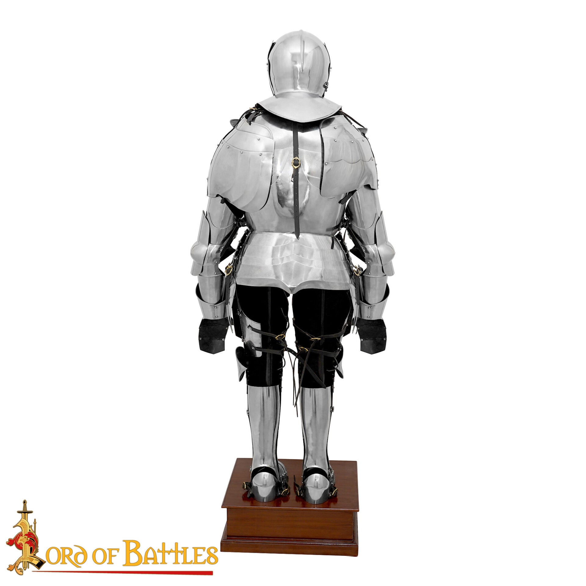 Armadura Completa Alta Medieval Italiana - Acero Dulce - 75" - Calibre 18 Acabado Pulido - Imagen 5